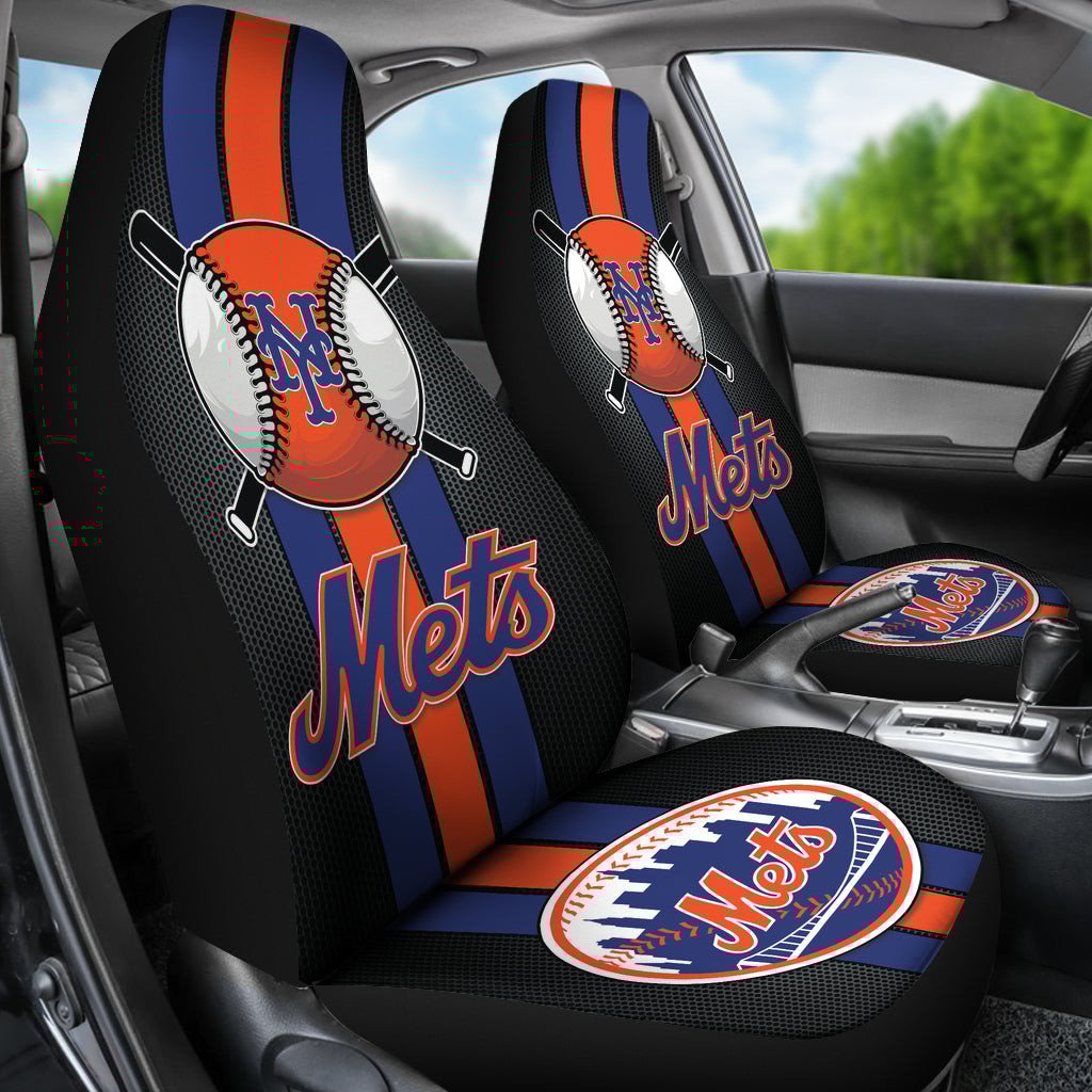 New York Mets Car Seat Covers MBL Baseball Ph220914-19 - Famjoys New York Mets Car Seat Covers MBL Baseball Ph220914-19 - Famjoys