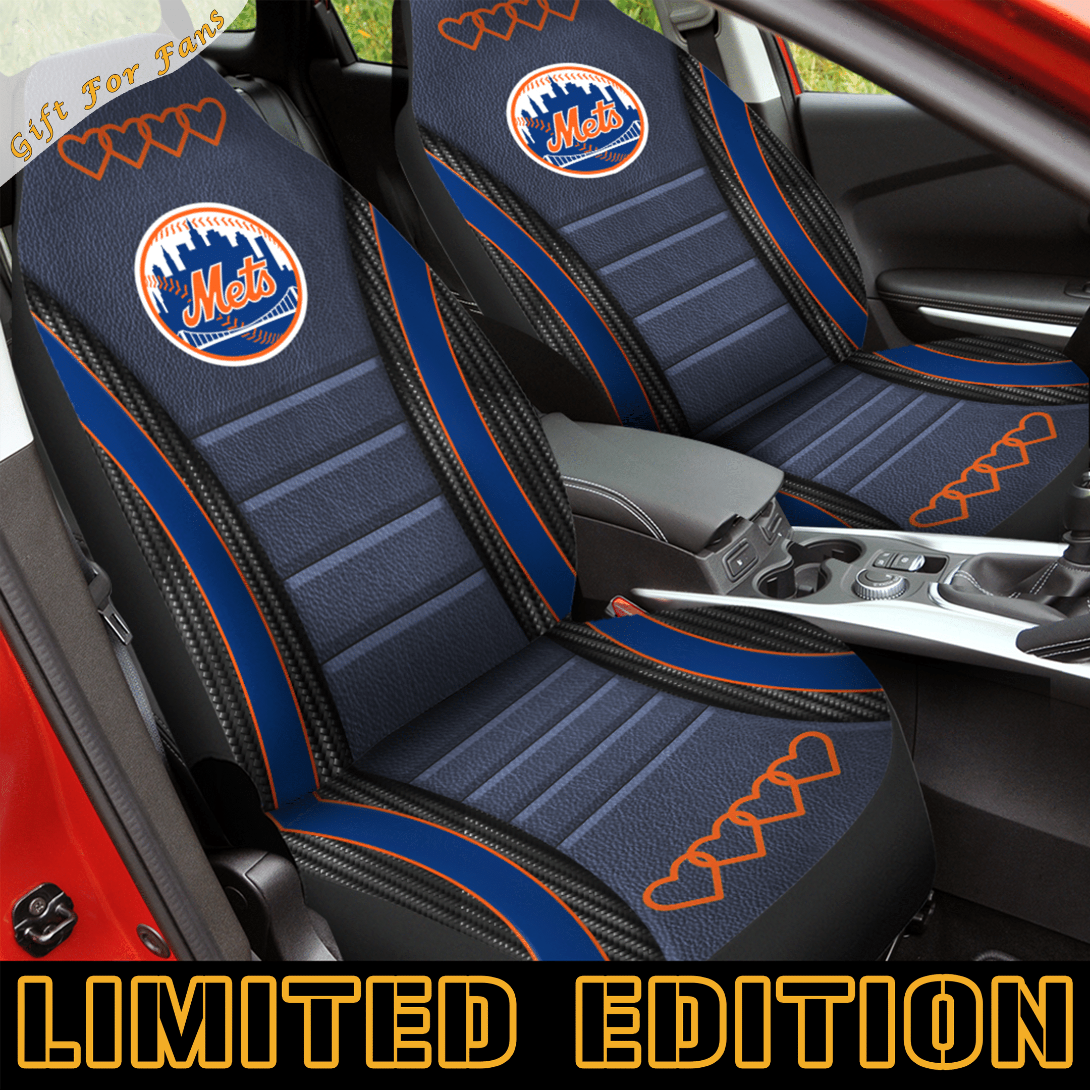 New York Mets Car Seat Covers -V2 - Famjoys New York Mets Car Seat Covers -V2 - Famjoys