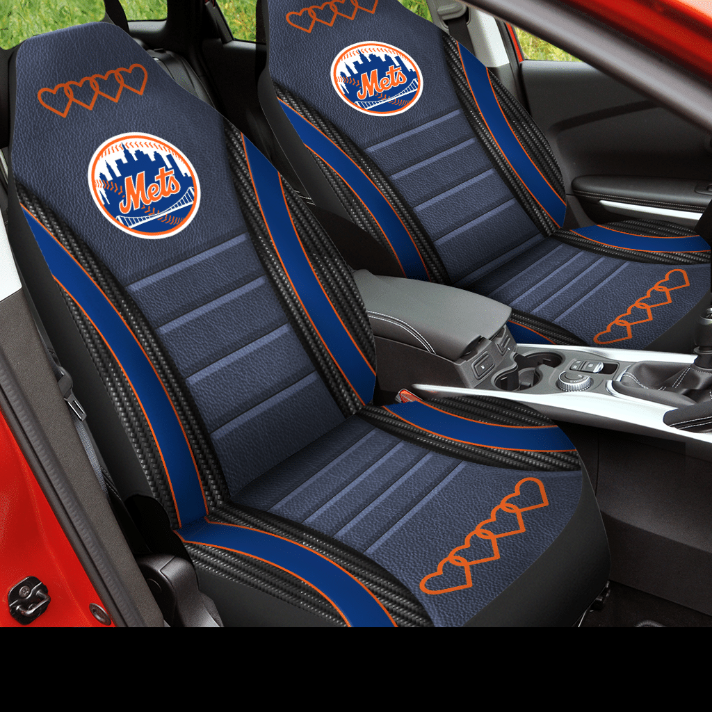 New York Mets Car Seat Covers -V2 - Famjoys New York Mets Car Seat Covers -V2 - Famjoys