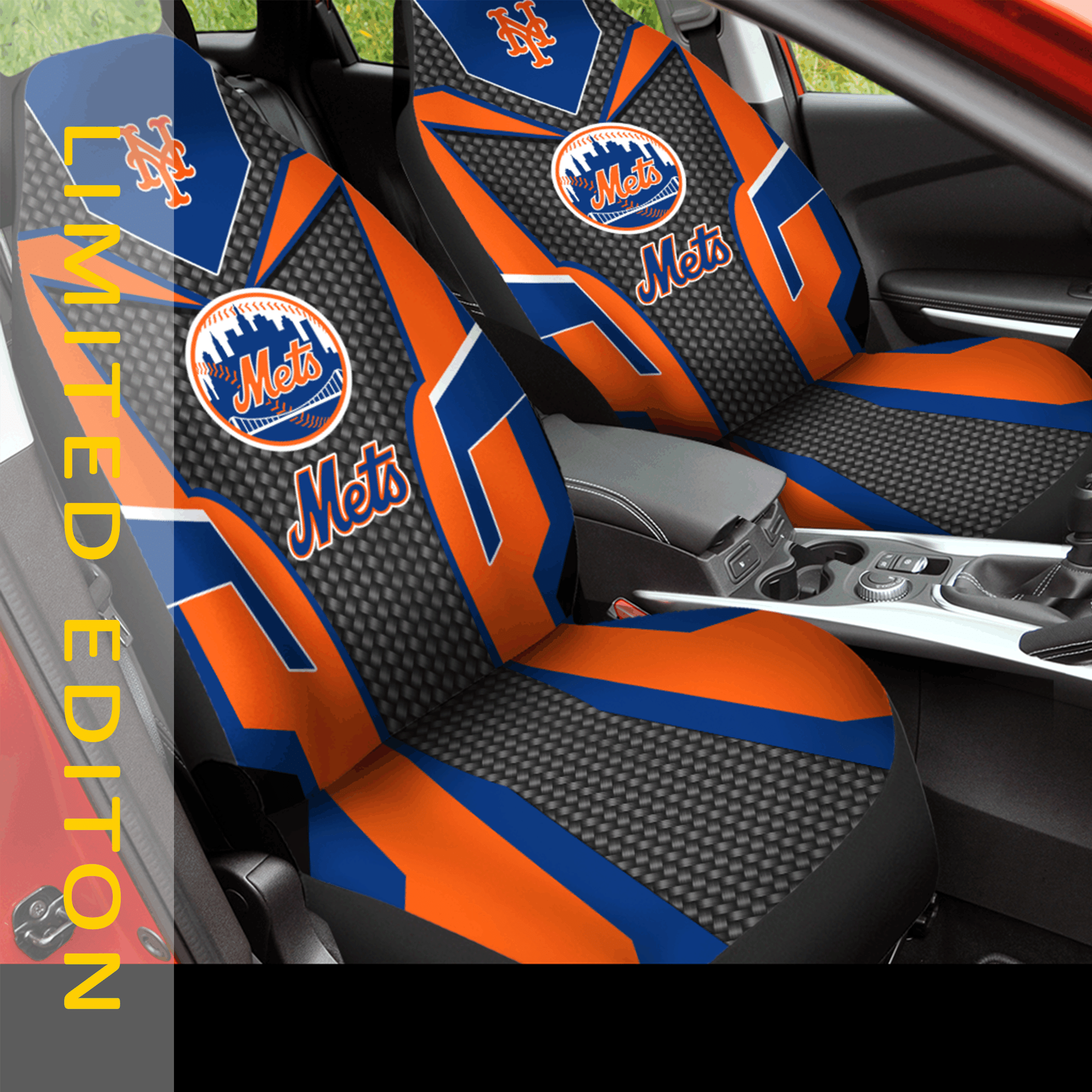 New York Mets Car Seat Covers -V3 - Famjoys New York Mets Car Seat Covers -V3 - Famjoys