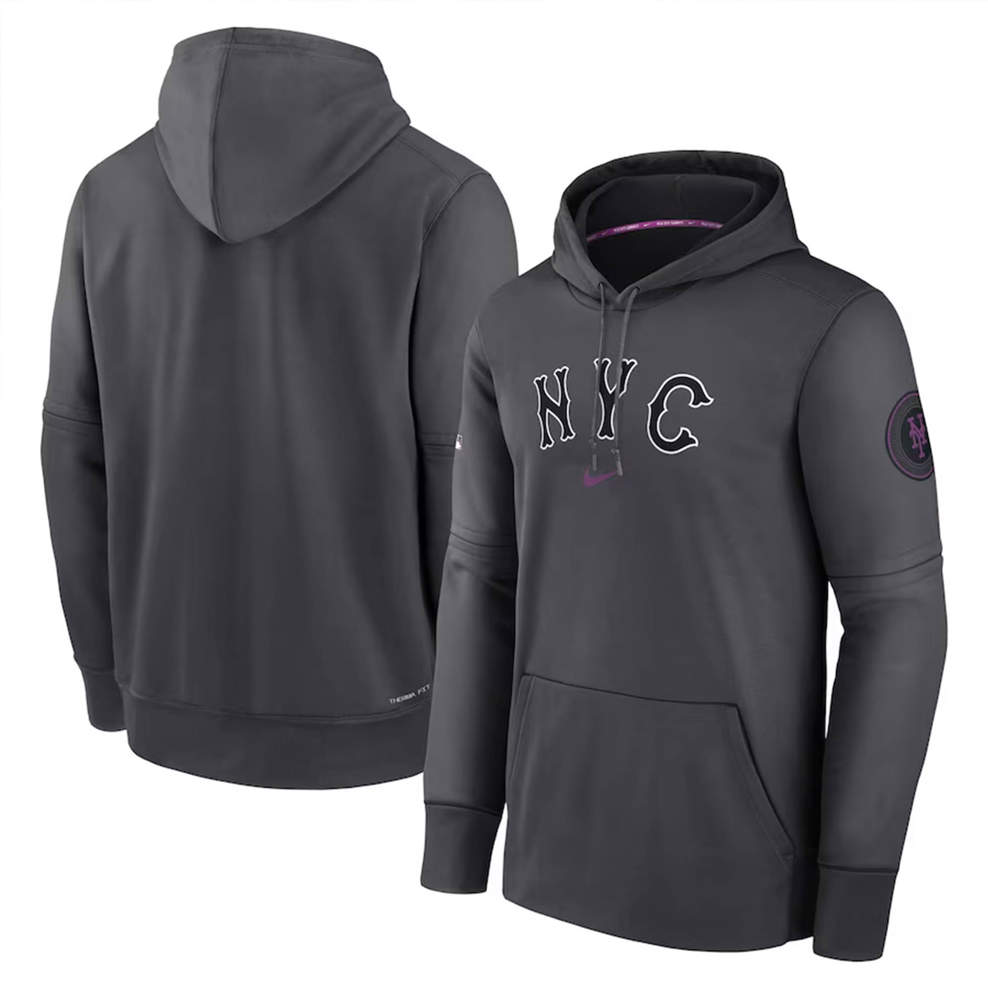 New York Mets Charcoal City Hoodie - Famjoys New York Mets Charcoal City Hoodie - Famjoys