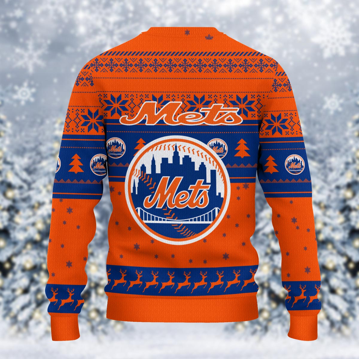 New York Mets Grinch Christmas Ugly Sweater - Famjoys New York Mets Grinch Christmas Ugly Sweater - Famjoys