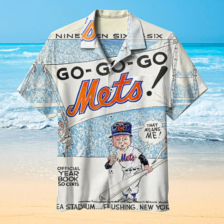 New York Mets Hawaiian Shirt - Famjoys New York Mets Hawaiian Shirt - Famjoys