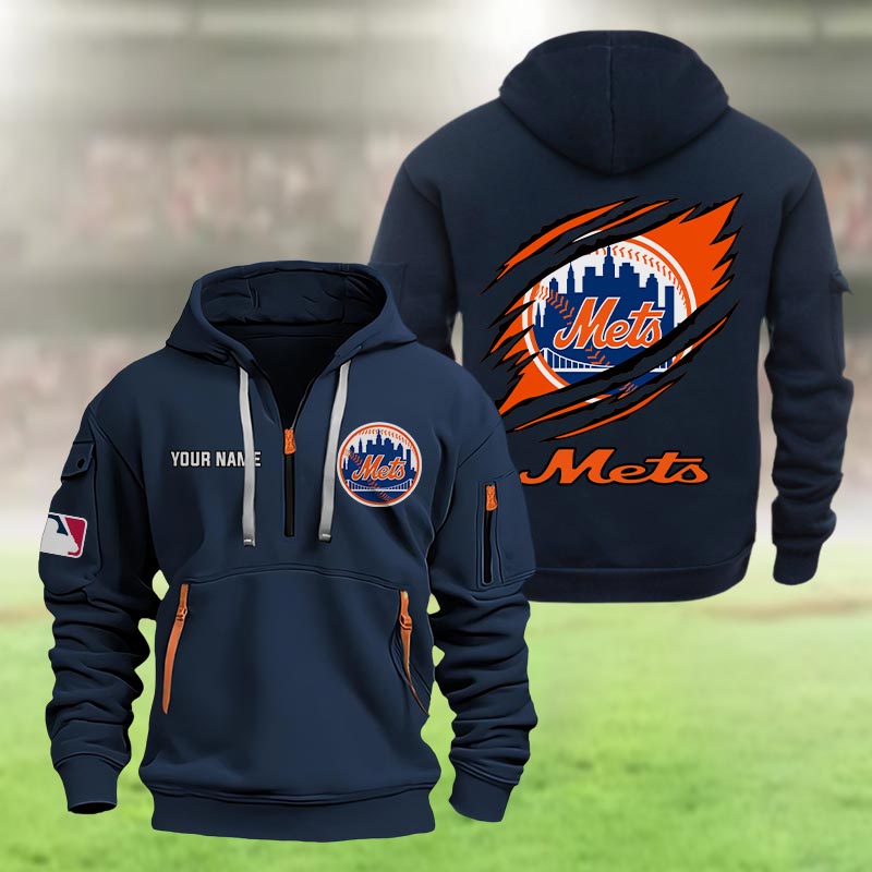 New York Mets Heavy Hoodie - Famjoys New York Mets Heavy Hoodie - Famjoys