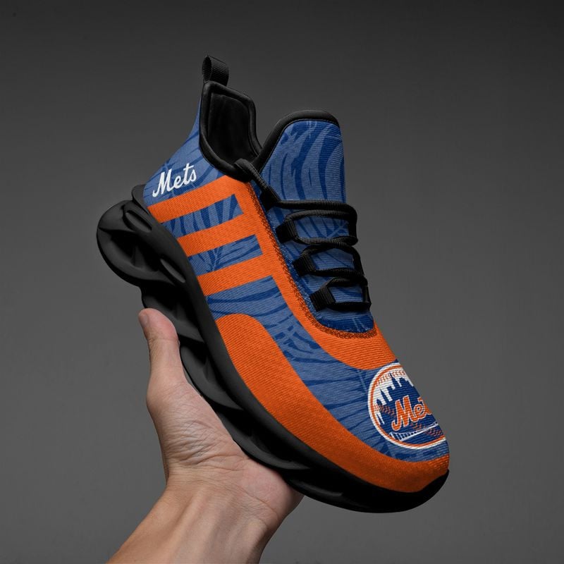 New York Mets Leaf and Stripe Pattern Men's and Women's Max Soul Shoes NLA61250 - Famjoys New York Mets Leaf and Stripe Pattern Men's and Women's Max Soul Shoes NLA61250 - Famjoys