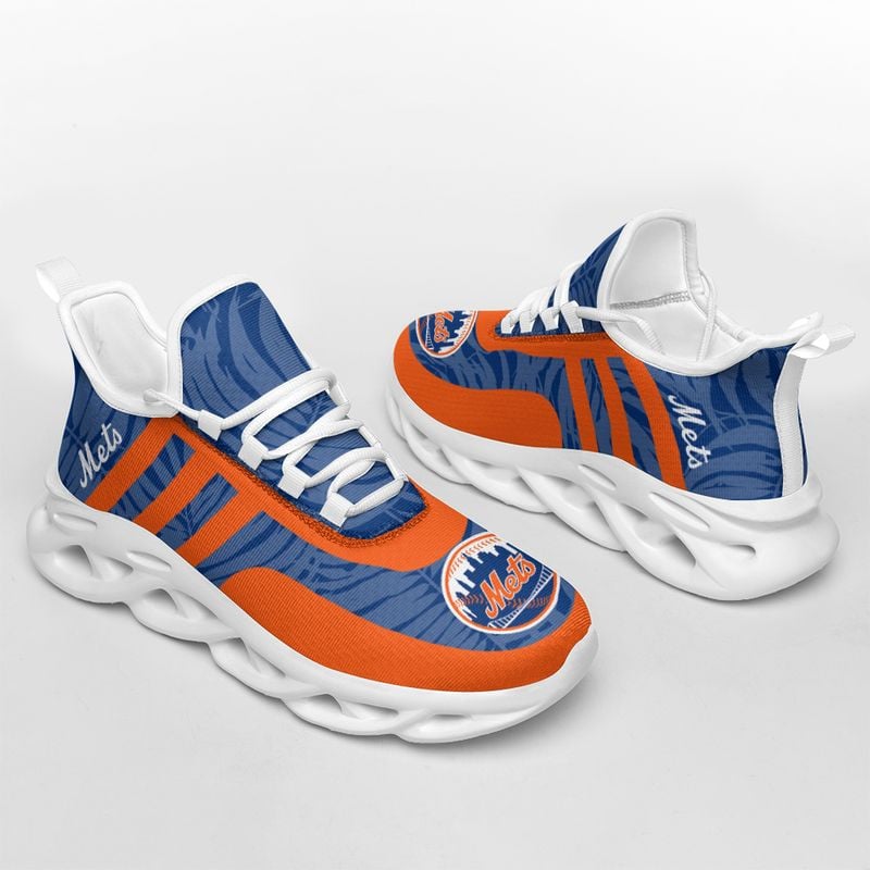 New York Mets Leaf and Stripe Pattern Men's and Women's Max Soul Shoes NLA61250 - Famjoys New York Mets Leaf and Stripe Pattern Men's and Women's Max Soul Shoes NLA61250 - Famjoys