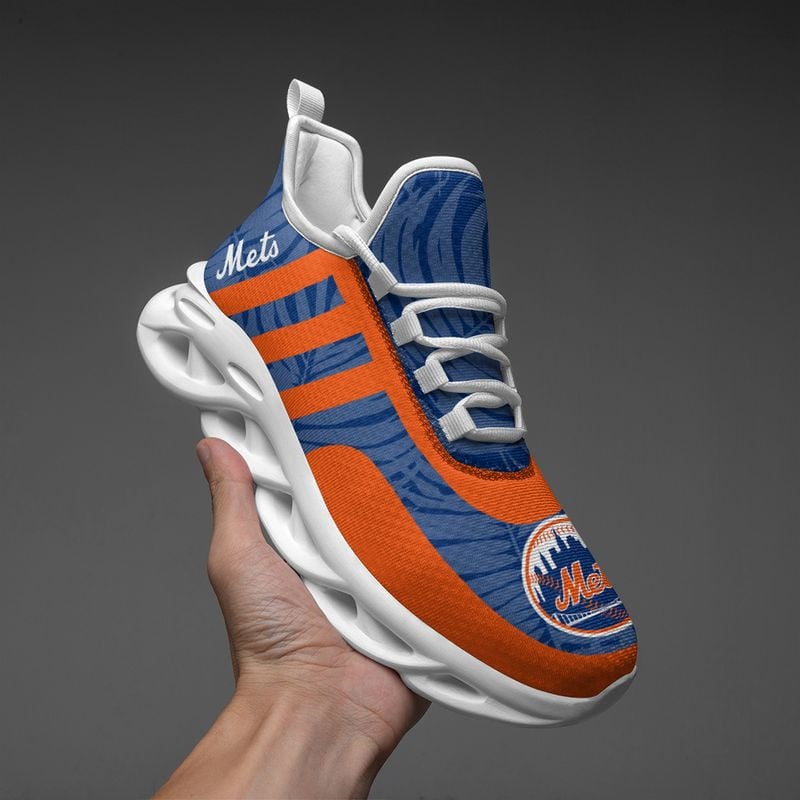 New York Mets Leaf and Stripe Pattern Men's and Women's Max Soul Shoes NLA61250 - Famjoys New York Mets Leaf and Stripe Pattern Men's and Women's Max Soul Shoes NLA61250 - Famjoys