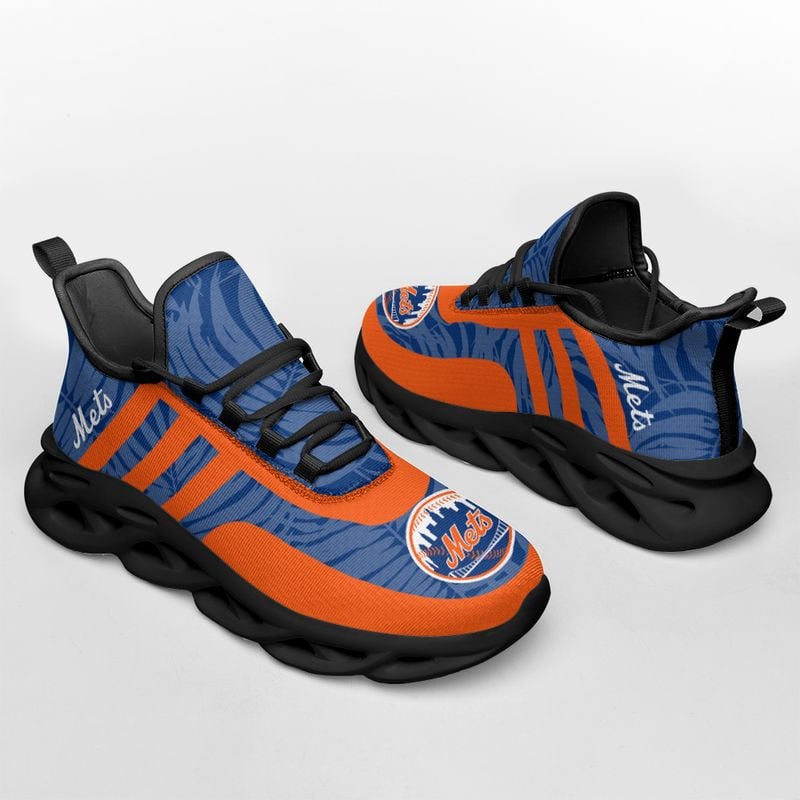 New York Mets Leaf and Stripe Pattern Men's and Women's Max Soul Shoes NLA61250 - Famjoys New York Mets Leaf and Stripe Pattern Men's and Women's Max Soul Shoes NLA61250 - Famjoys