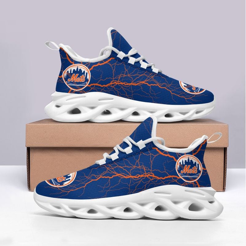 New York Mets Lightning Pattern Max Soul Shoes NEW020550 - Famjoys New York Mets Lightning Pattern Max Soul Shoes NEW020550 - Famjoys