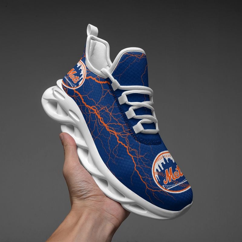 New York Mets Lightning Pattern Max Soul Shoes NEW020550 - Famjoys New York Mets Lightning Pattern Max Soul Shoes NEW020550 - Famjoys