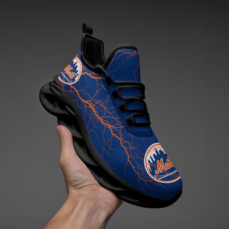 New York Mets Lightning Pattern Max Soul Shoes NEW020550 - Famjoys New York Mets Lightning Pattern Max Soul Shoes NEW020550 - Famjoys