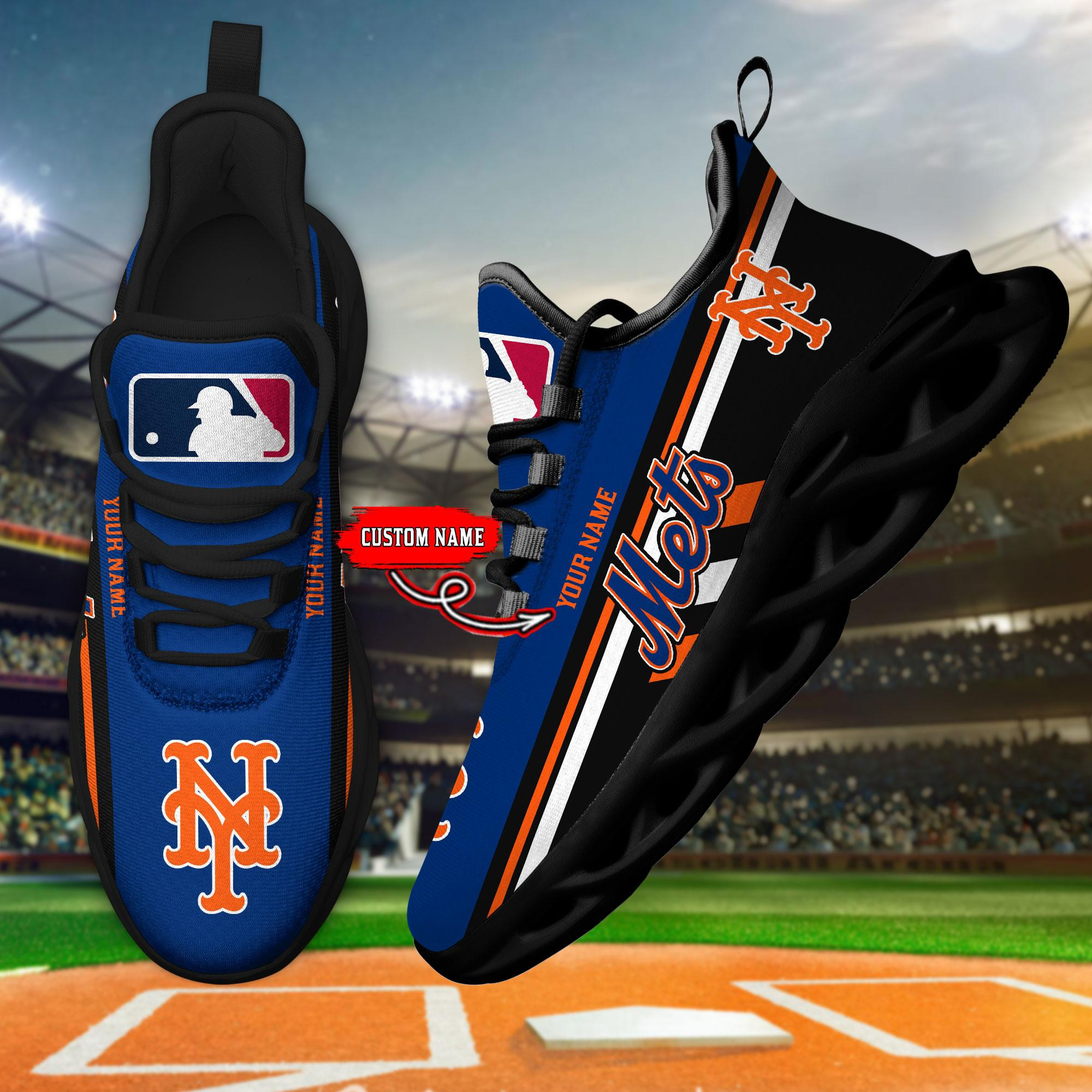 New York Mets Max Soul Sneaker - Famjoys New York Mets Max Soul Sneaker - Famjoys