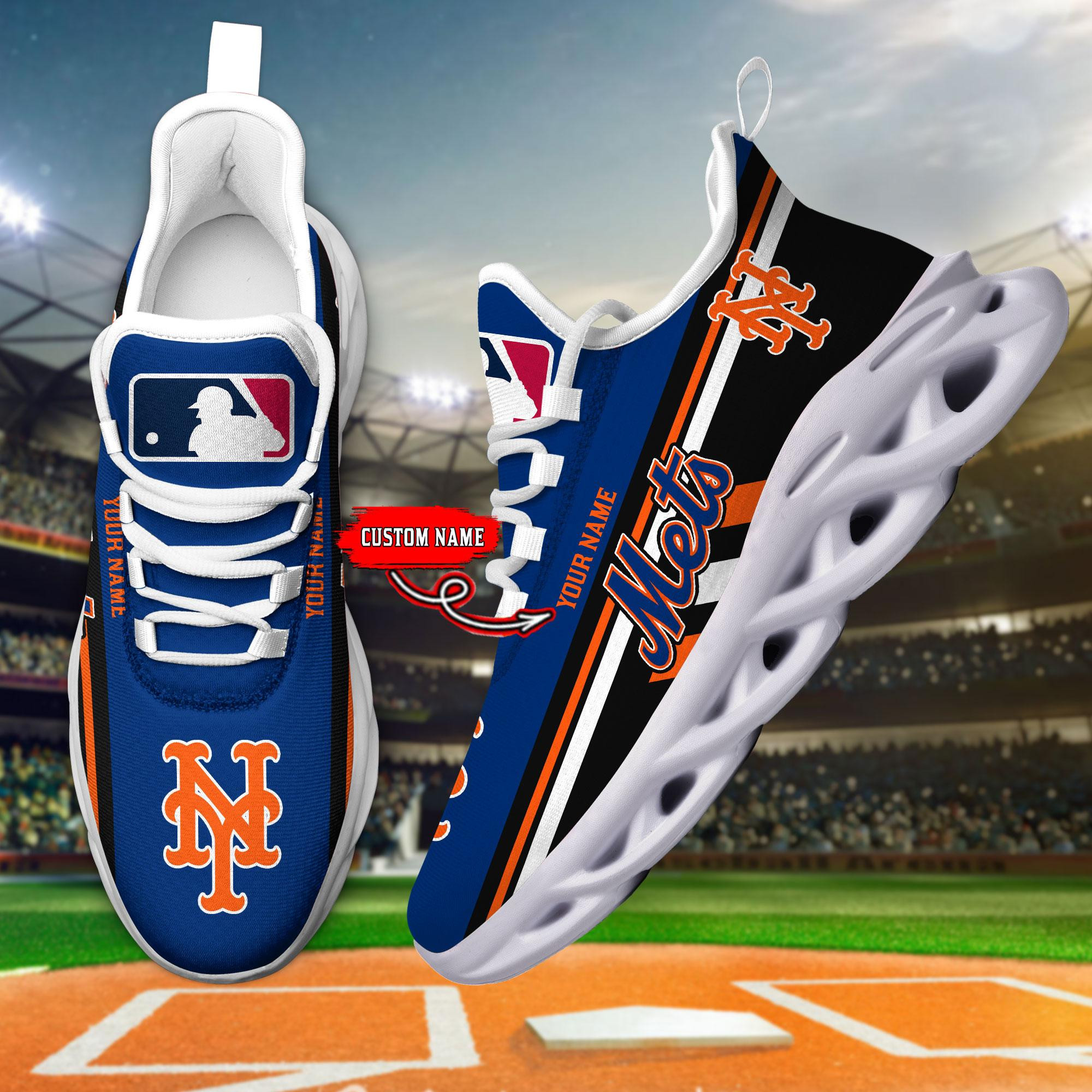 New York Mets Max Soul Sneaker - Famjoys New York Mets Max Soul Sneaker - Famjoys