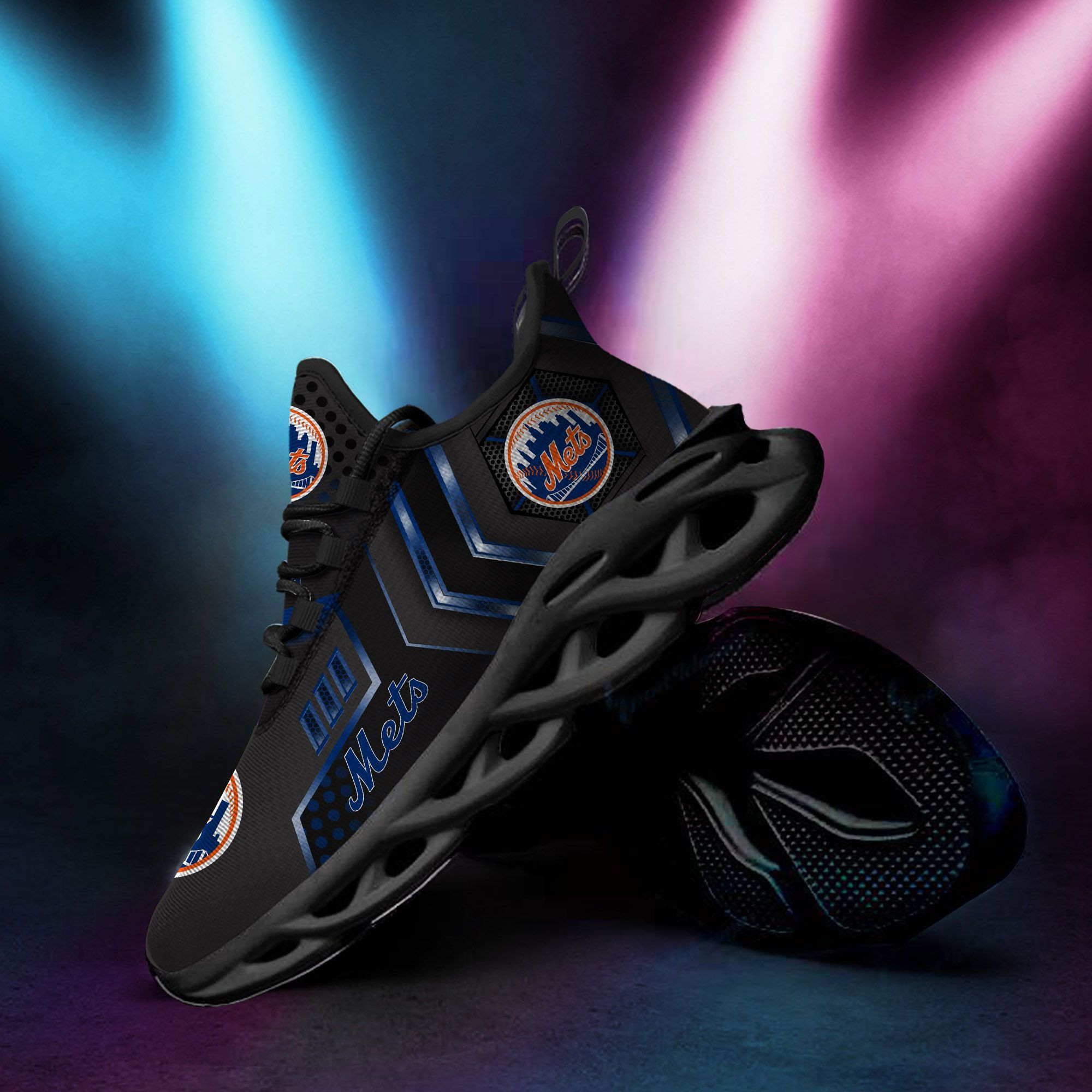 New York Mets Max Soul Sneakers Shoes - Famjoys New York Mets Max Soul Sneakers Shoes - Famjoys