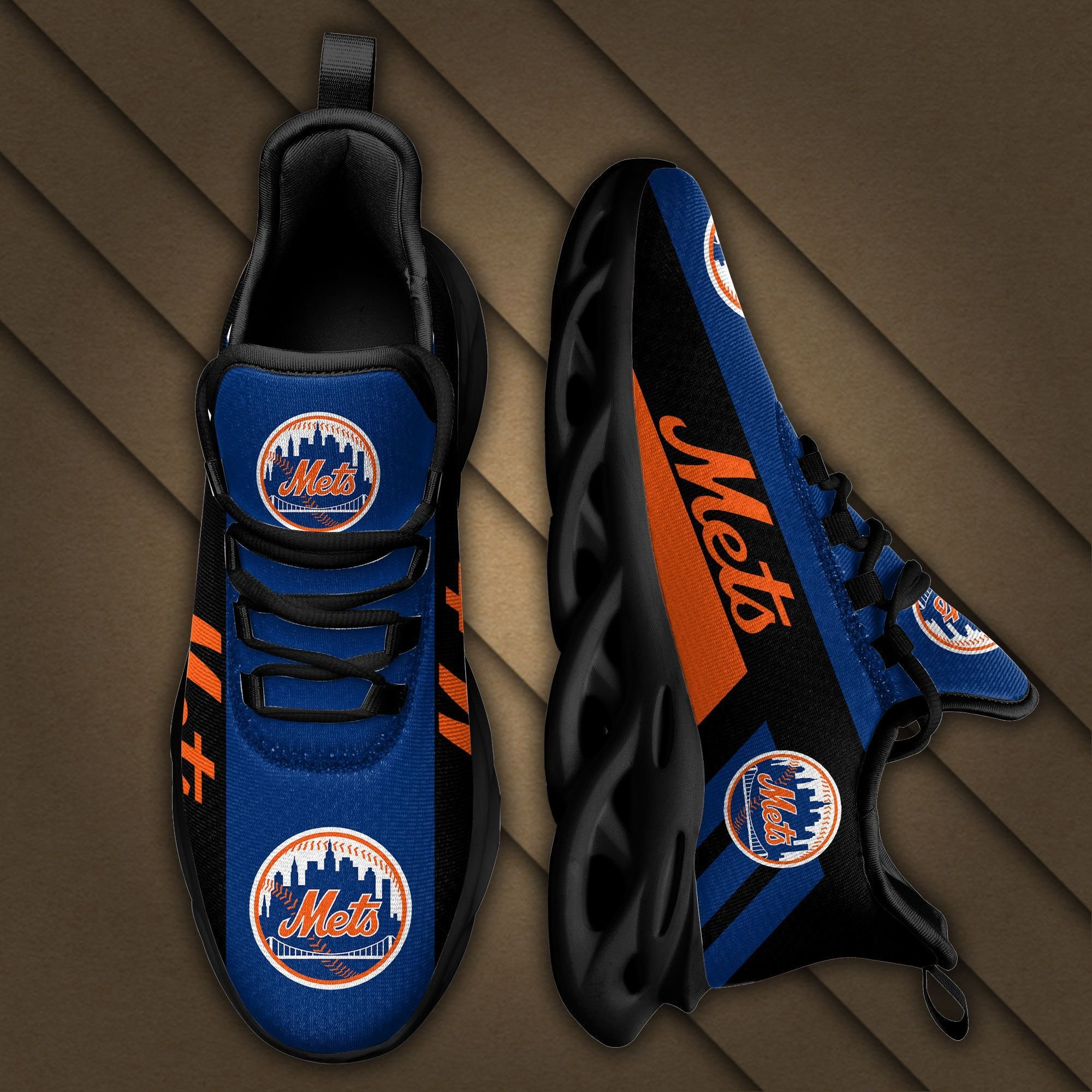 New York Mets Max Soul Sneakers Shoes - Famjoys New York Mets Max Soul Sneakers Shoes - Famjoys