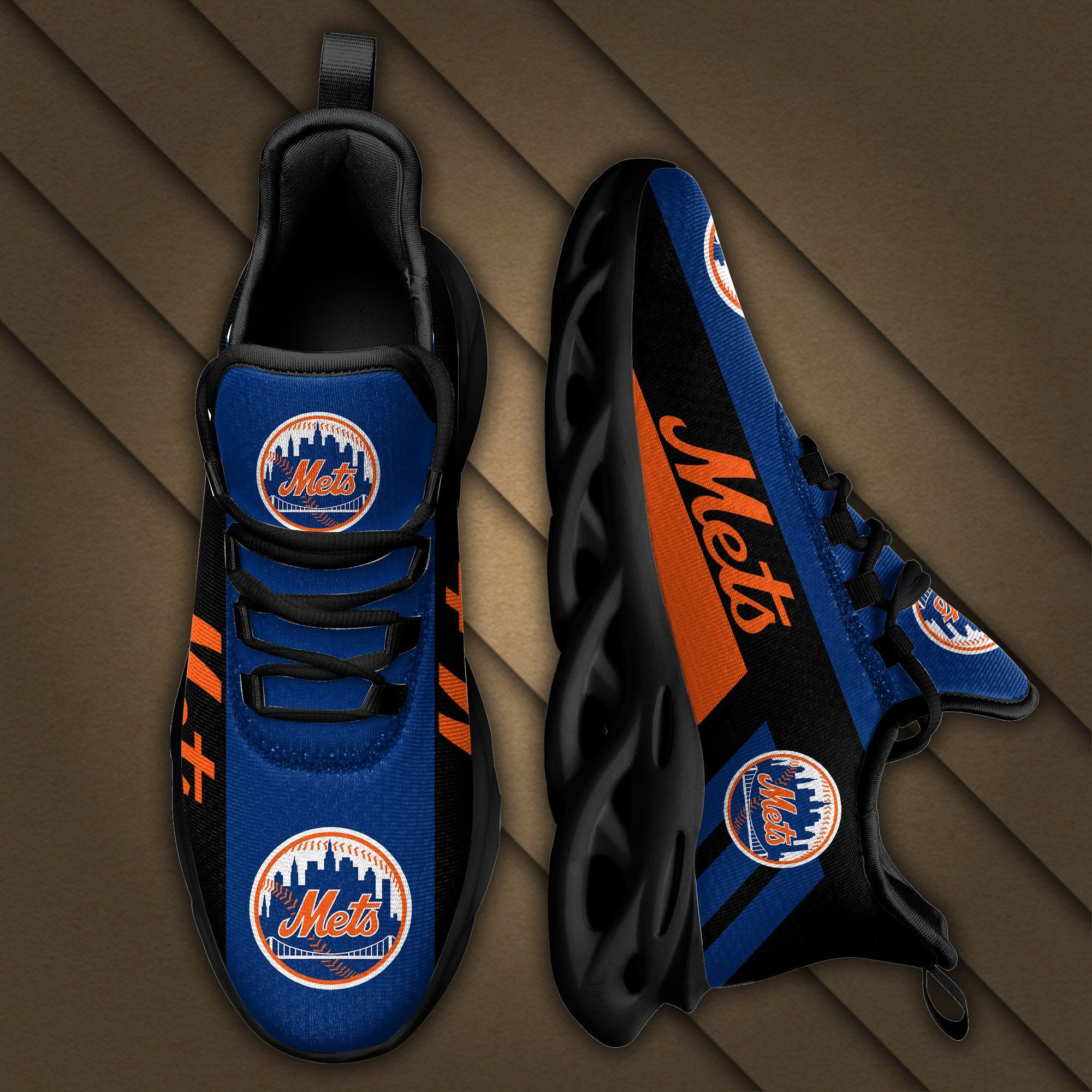 New York Mets Max Soul Sneakers Shoes - Famjoys New York Mets Max Soul Sneakers Shoes - Famjoys
