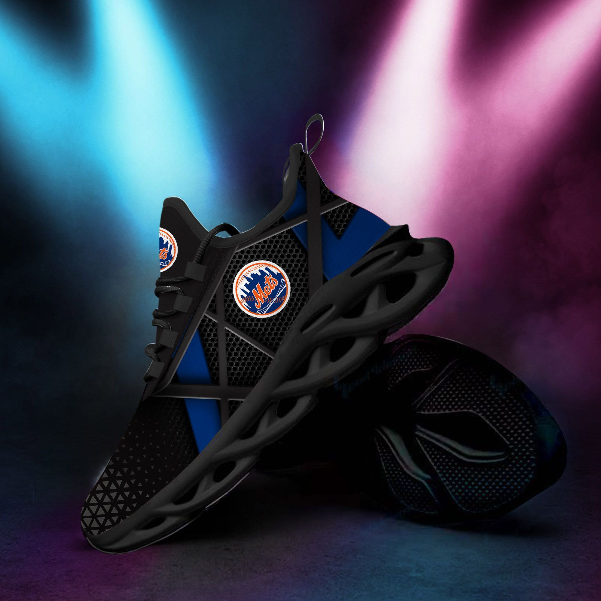New York Mets Max Soul Sneakers Shoes - Famjoys New York Mets Max Soul Sneakers Shoes - Famjoys