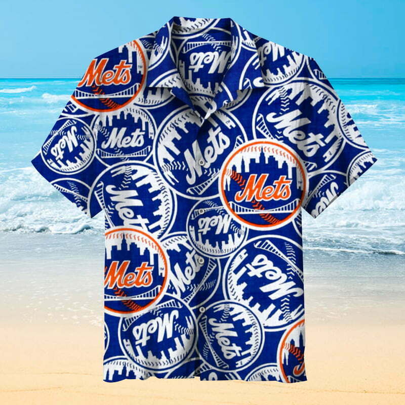 New York Mets Nostalgic Classic Hawaiian Shirt - Famjoys New York Mets Nostalgic Classic Hawaiian Shirt - Famjoys