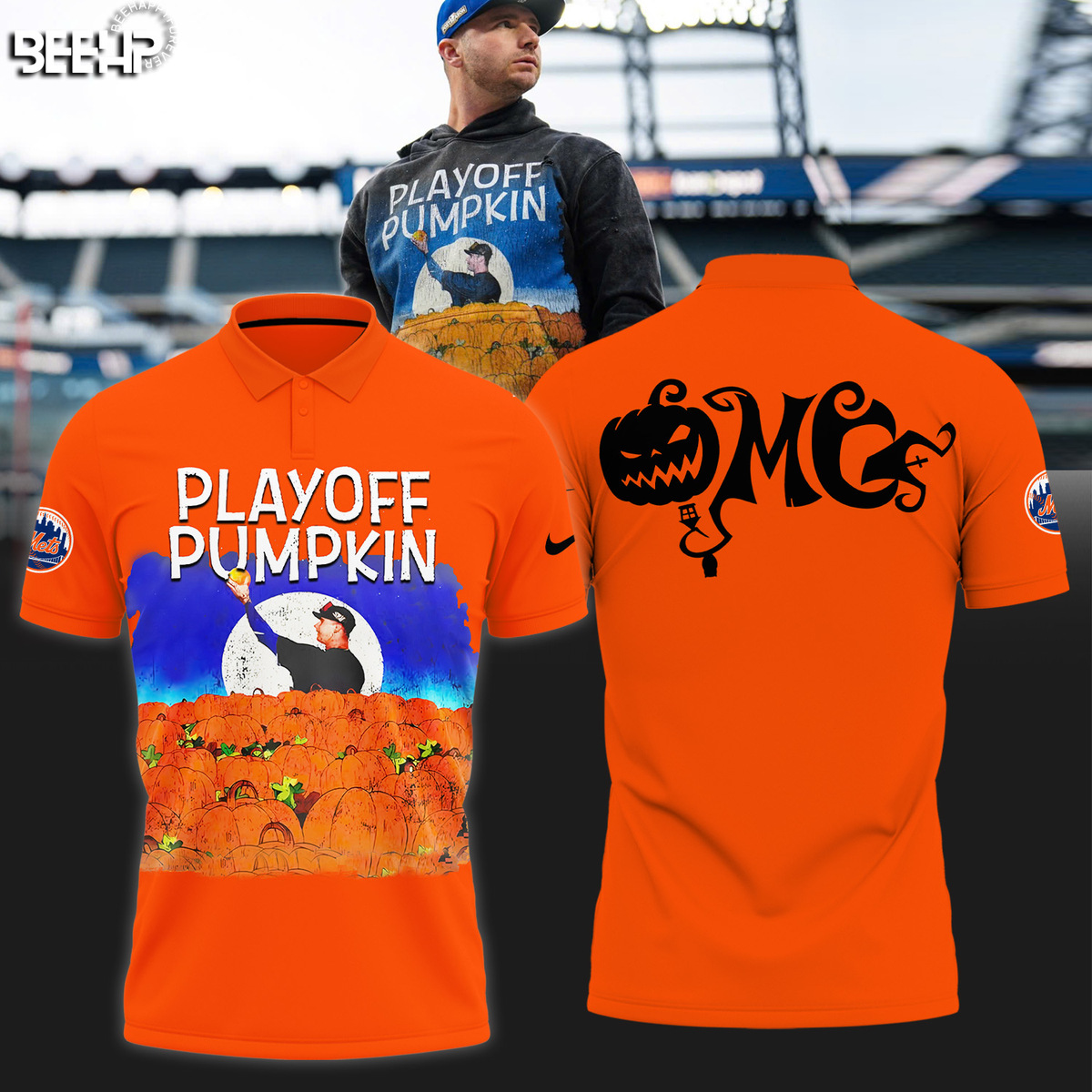 New York Mets Playoff Pumpkin Shirt - Famjoys New York Mets Playoff Pumpkin Shirt - Famjoys