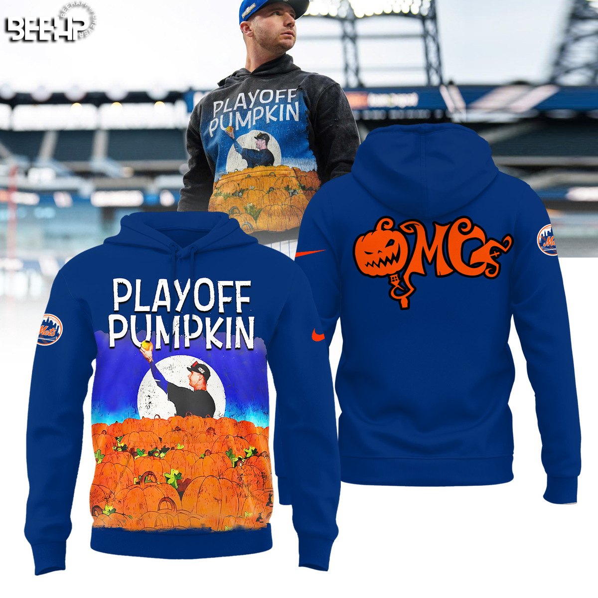 New York Mets Playoff Pumpkin Shirt - Famjoys New York Mets Playoff Pumpkin Shirt - Famjoys