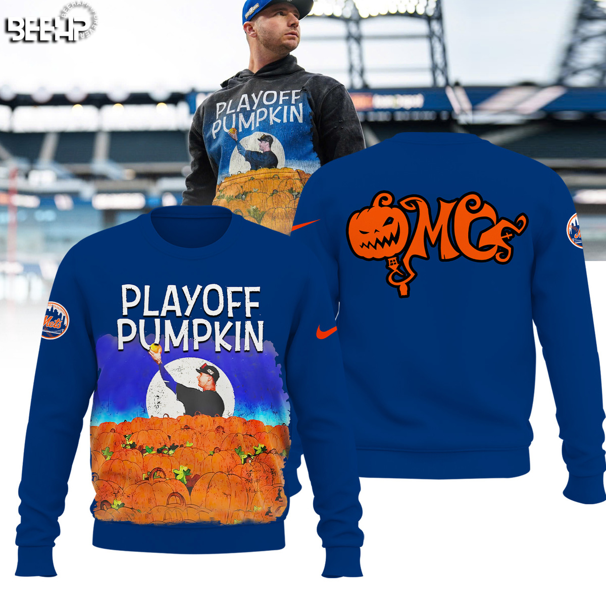 New York Mets Playoff Pumpkin Shirt - Famjoys New York Mets Playoff Pumpkin Shirt - Famjoys