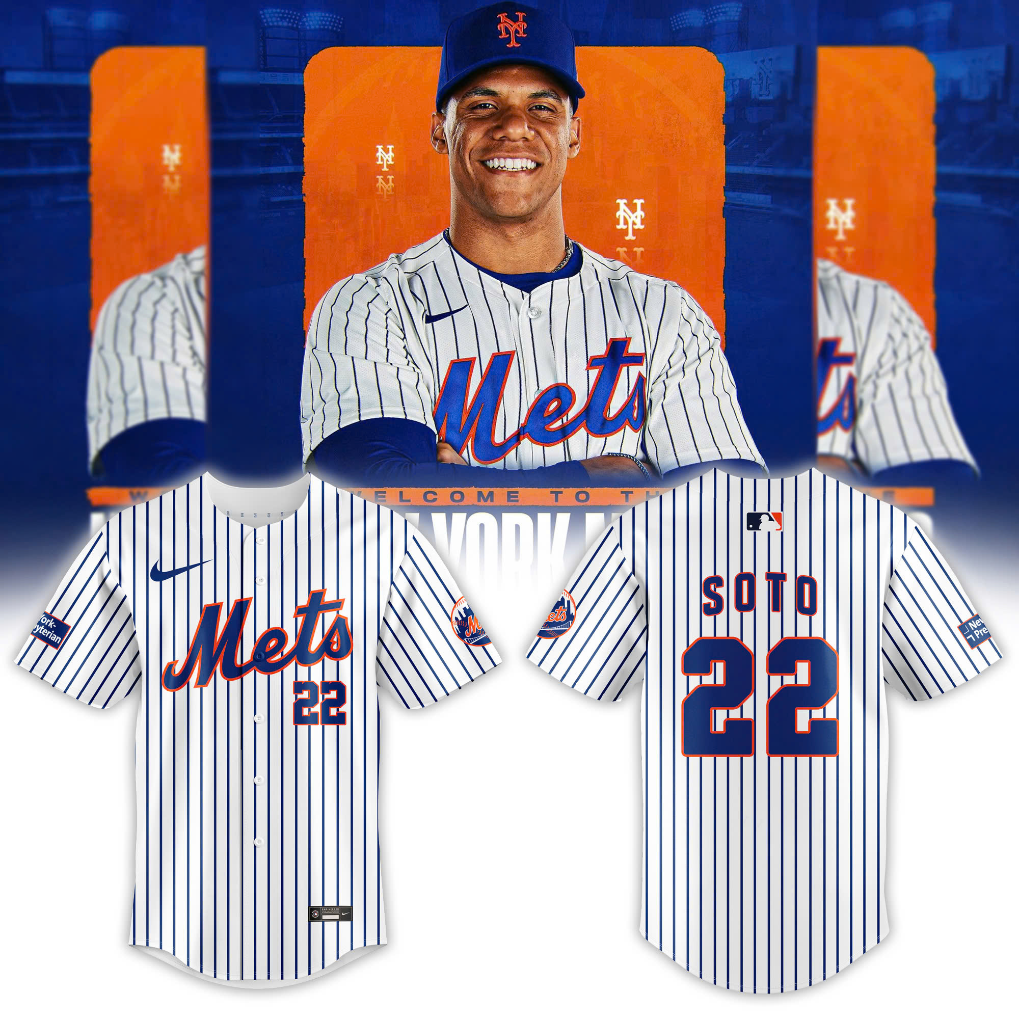 New York Mets Soto Baseball Jersey V2 - Famjoys New York Mets Soto Baseball Jersey V2 - Famjoys