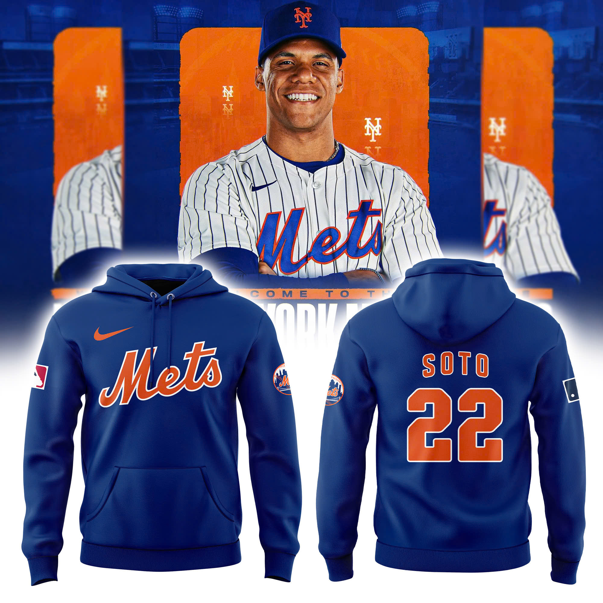 New York Mets Soto Collection Hoodie - Famjoys New York Mets Soto Collection Hoodie - Famjoys