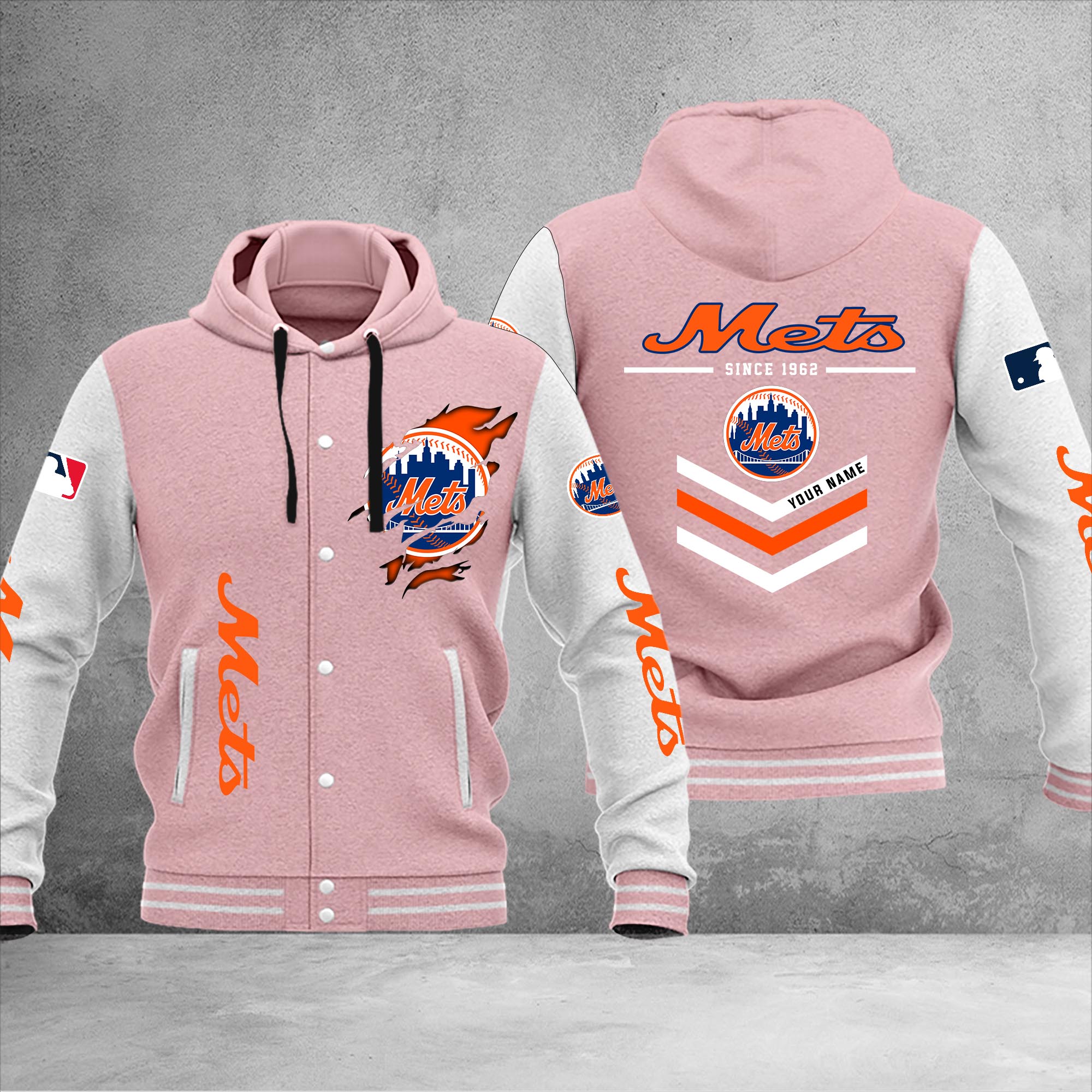 New York Mets Varsity Baseball Jacket - Famjoys New York Mets Varsity Baseball Jacket - Famjoys