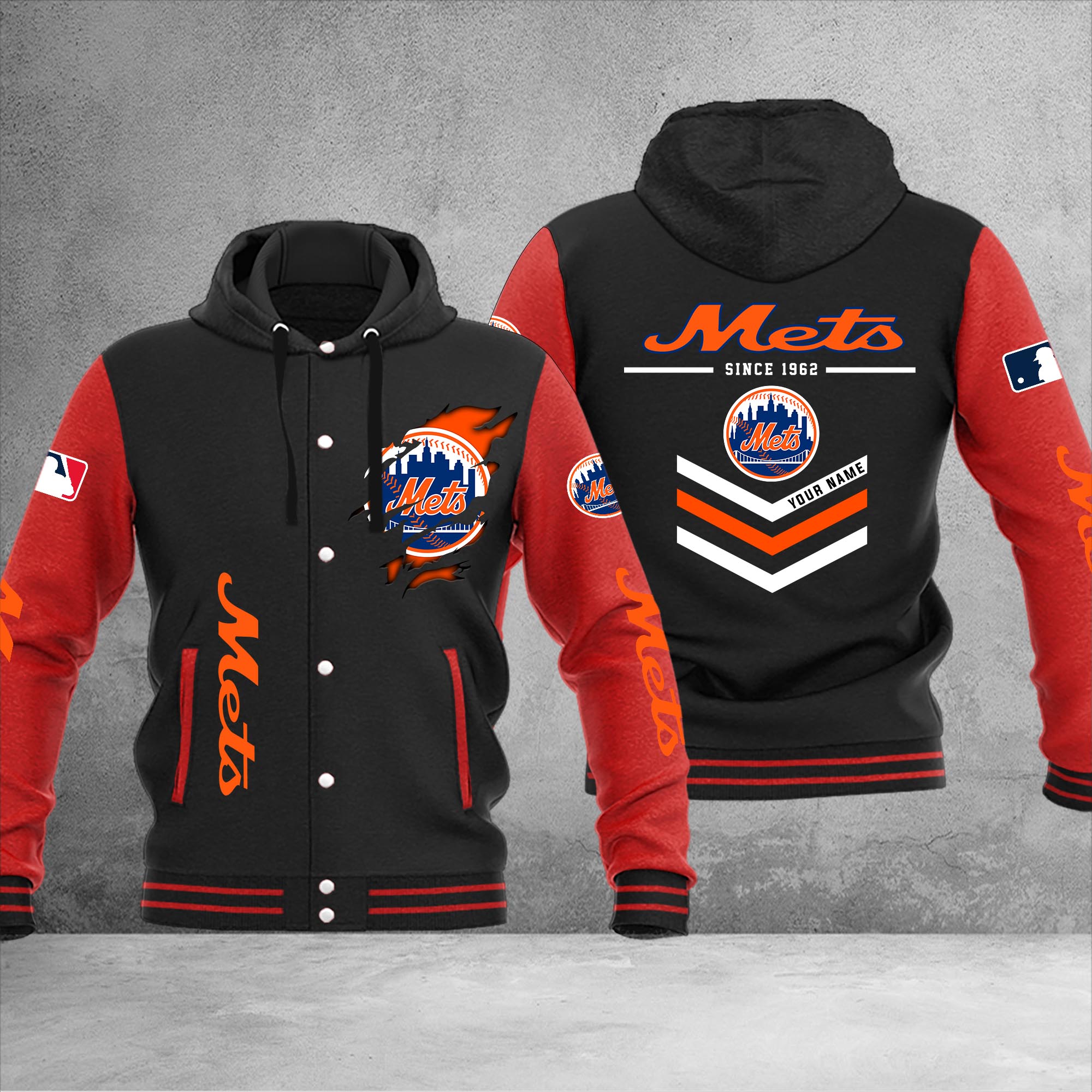 New York Mets Varsity Baseball Jacket - Famjoys New York Mets Varsity Baseball Jacket - Famjoys