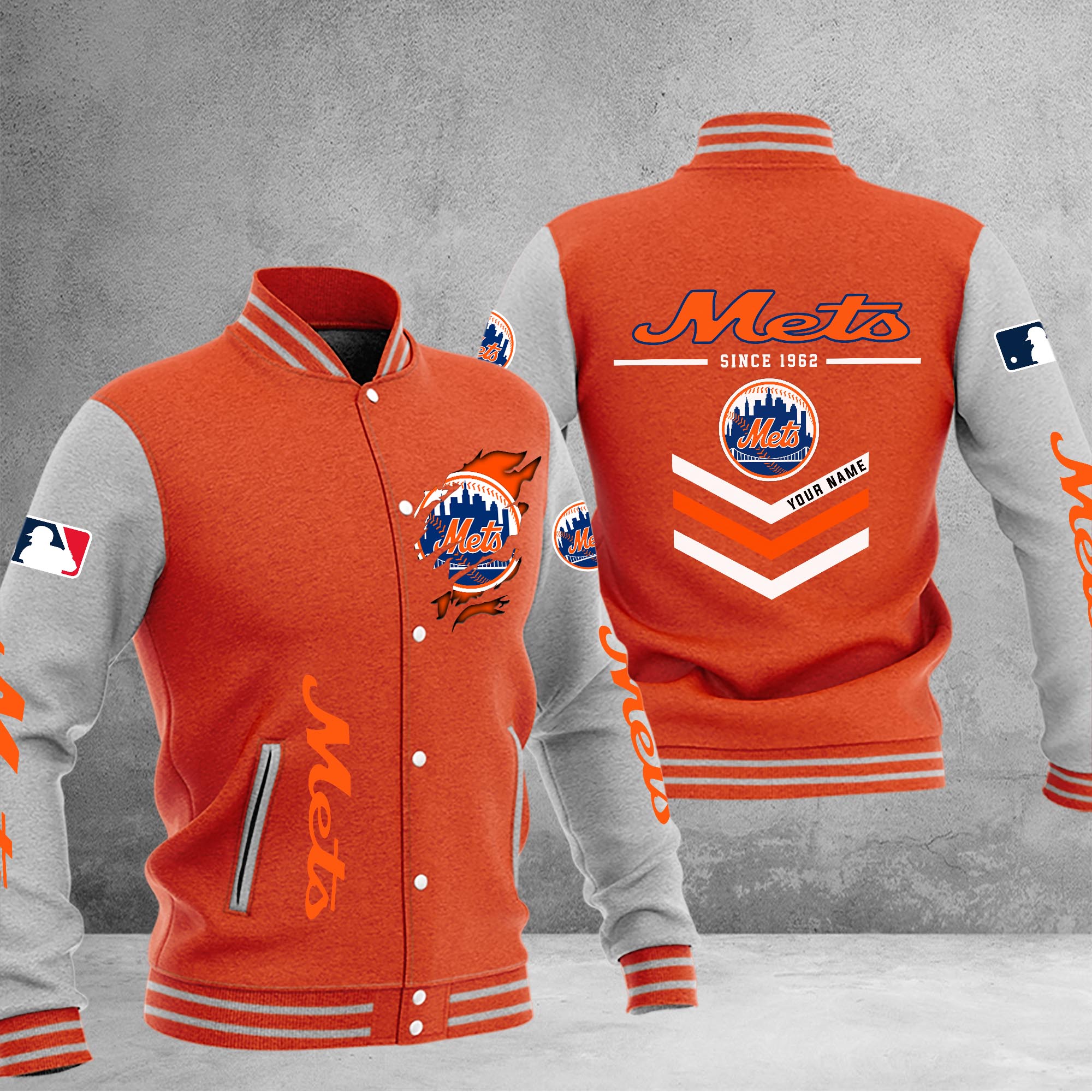 New York Mets Varsity Baseball Jacket - Famjoys New York Mets Varsity Baseball Jacket - Famjoys