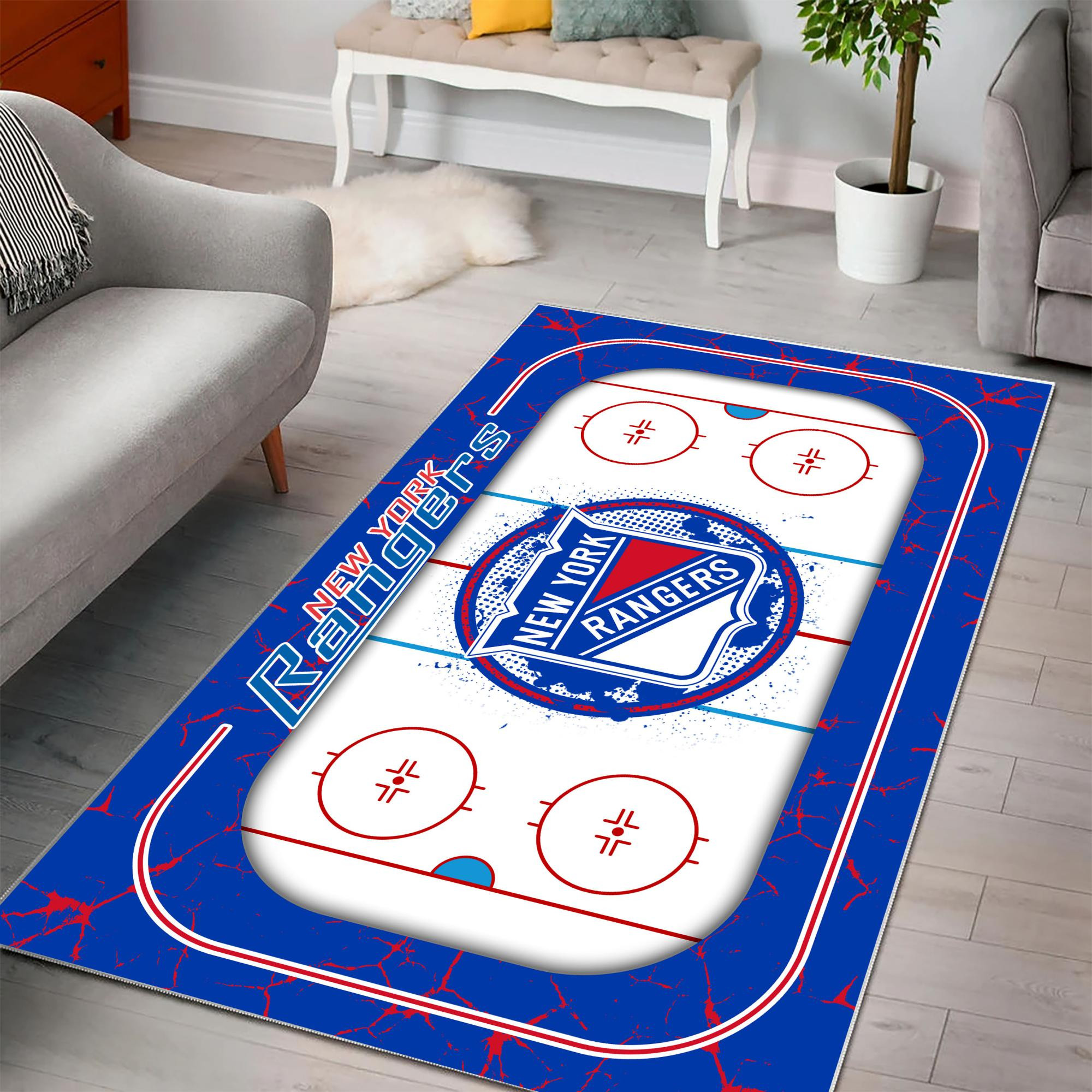 New York Rangers Area Rug 189 - Famjoys New York Rangers Area Rug 189 - Famjoys
