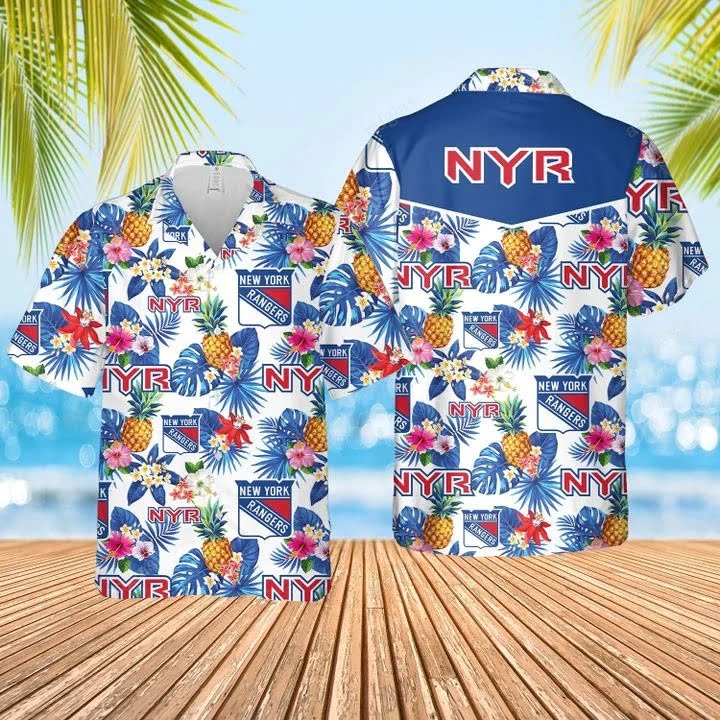 New York Rangers Hawaiian Shirt, Beach Shorts - Famjoys New York Rangers Hawaiian Shirt, Beach Shorts - Famjoys