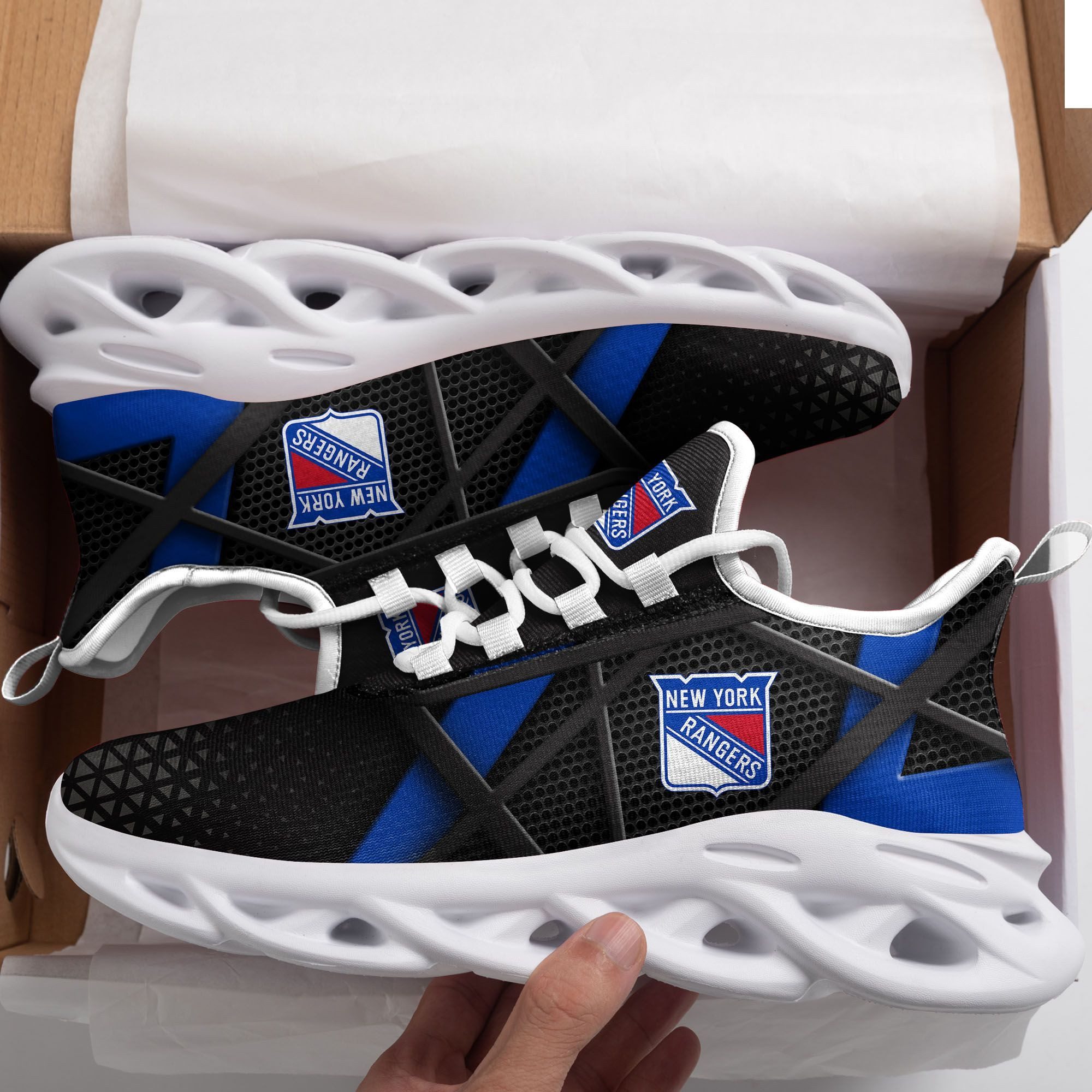 New York Rangers Max Soul Sneakers Shoes - Famjoys New York Rangers Max Soul Sneakers Shoes - Famjoys