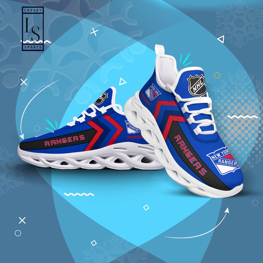 New York Rangers NHL Personalized Max Soul Shoes - Famjoys New York Rangers NHL Personalized Max Soul Shoes - Famjoys