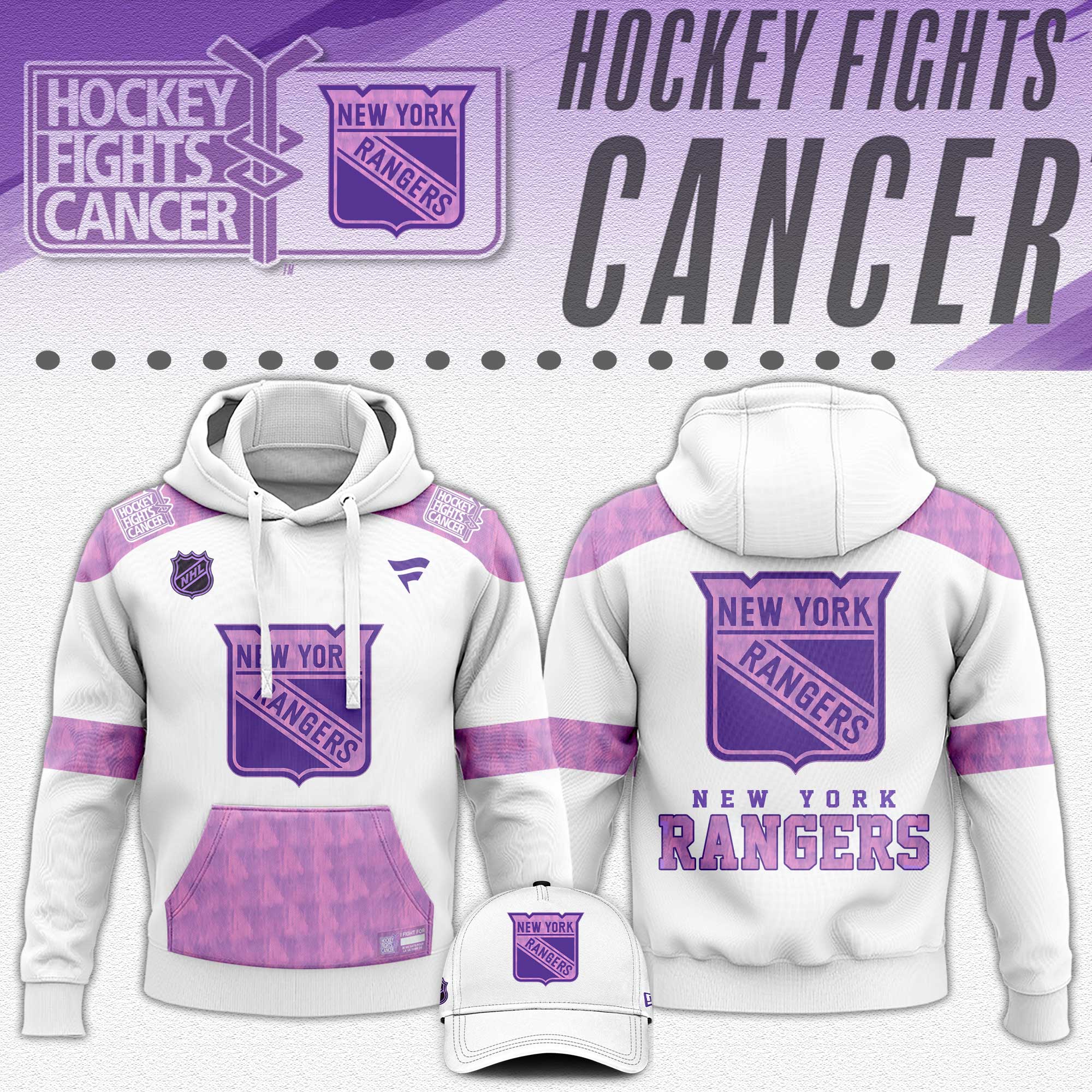 New York Rangers x Hockey Fights Cancer White Hoodie 2024 - Famjoys New York Rangers x Hockey Fights Cancer White Hoodie 2024 - Famjoys