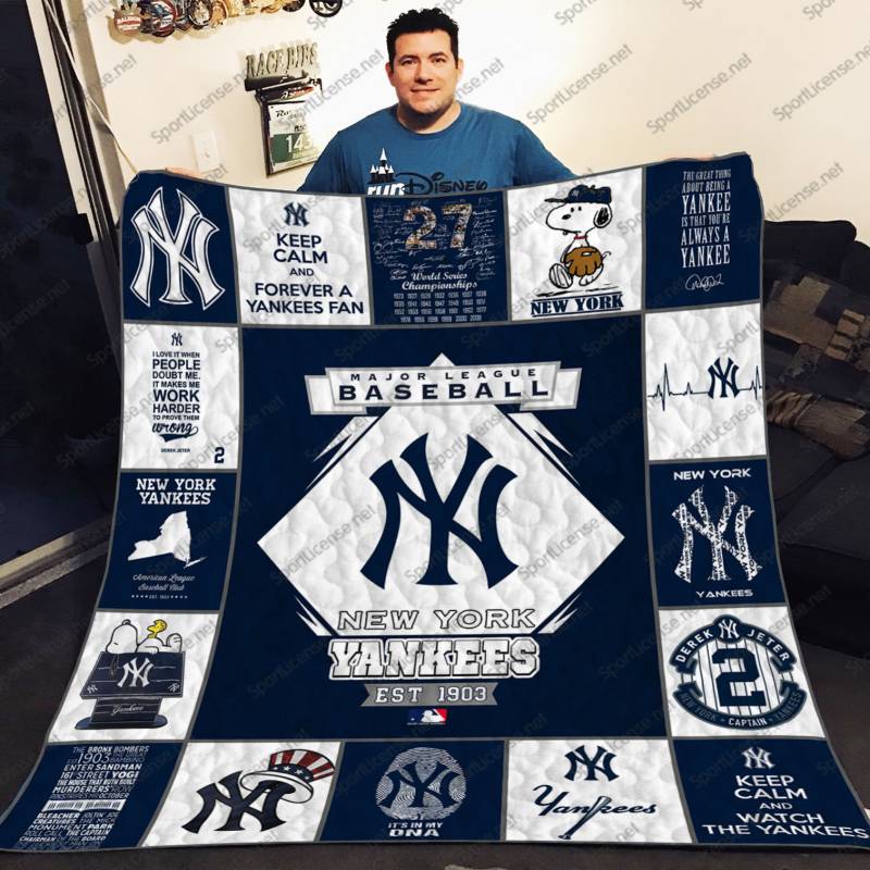 New York Yankees 17 quilt blanket for fan - Famjoys New York Yankees 17 quilt blanket for fan - Famjoys
