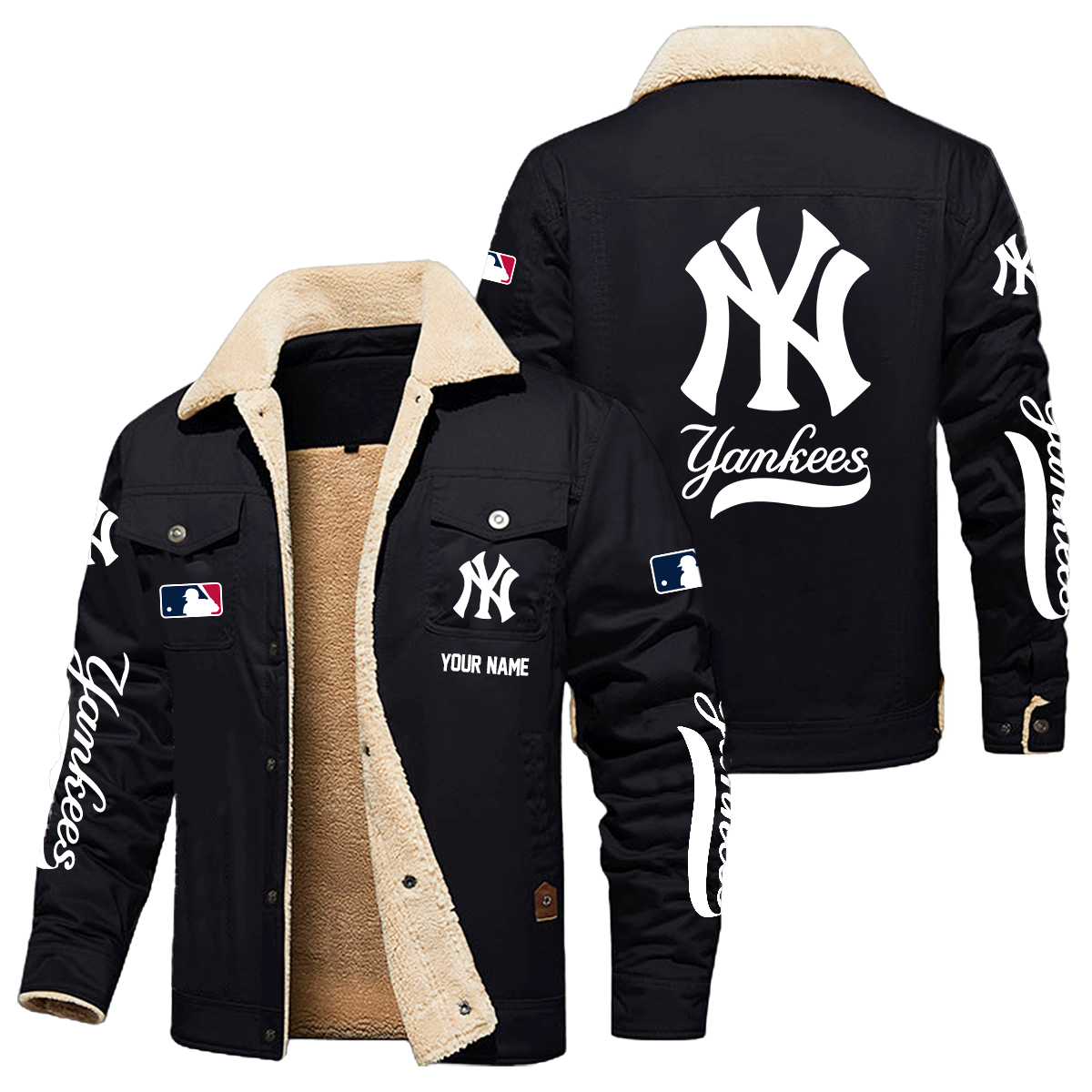 New York Yankees H111 Fleece Jacket-SP09042410ID10DS10 - Famjoys New York Yankees H111 Fleece Jacket-SP09042410ID10DS10 - Famjoys