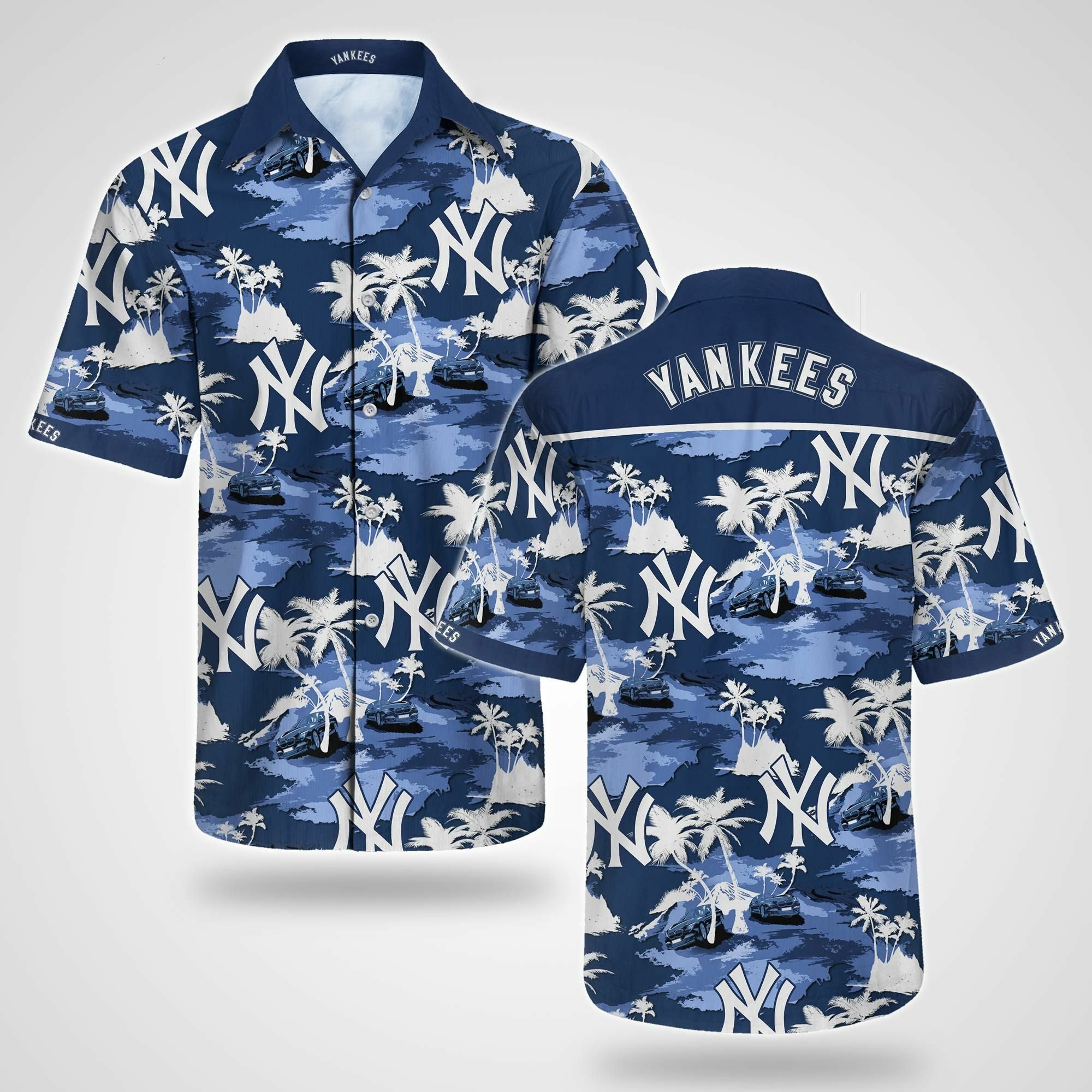 New York Yankees Hawaiian Shirt Baseball Summer Shirt - Famjoys New York Yankees Hawaiian Shirt Baseball Summer Shirt - Famjoys