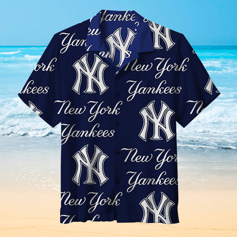 New York Yankees Hawaiian Shirt - Famjoys New York Yankees Hawaiian Shirt - Famjoys