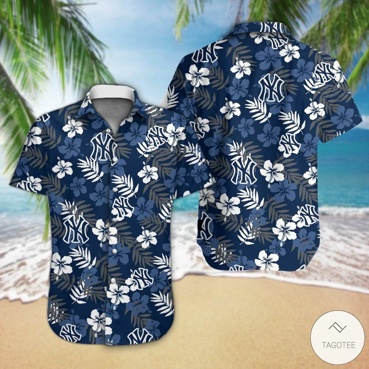 New York Yankees Hawaiian Shirt - Famjoys New York Yankees Hawaiian Shirt - Famjoys