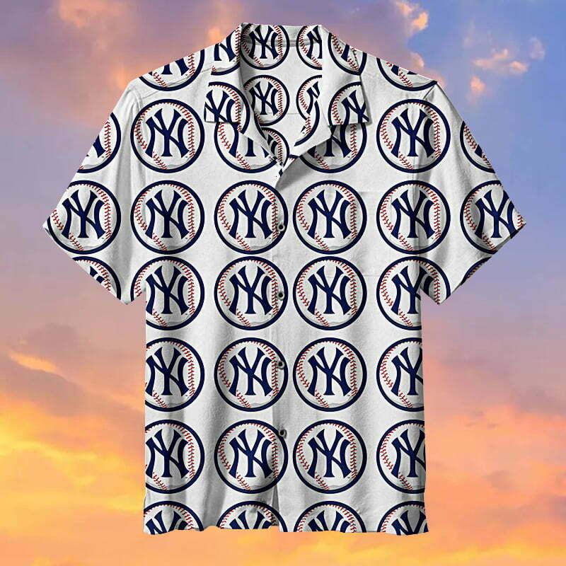New York Yankees-- Hawaiian Shirt - Famjoys New York Yankees-- Hawaiian Shirt - Famjoys
