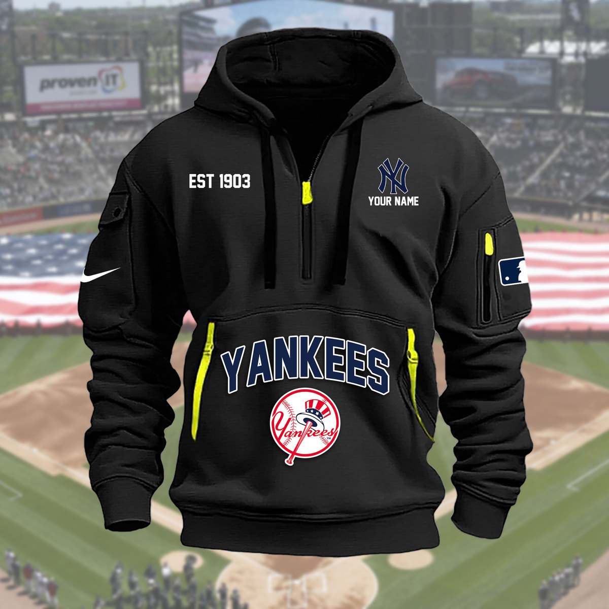 New York Yankees Heavy Hoodie - Famjoys New York Yankees Heavy Hoodie - Famjoys