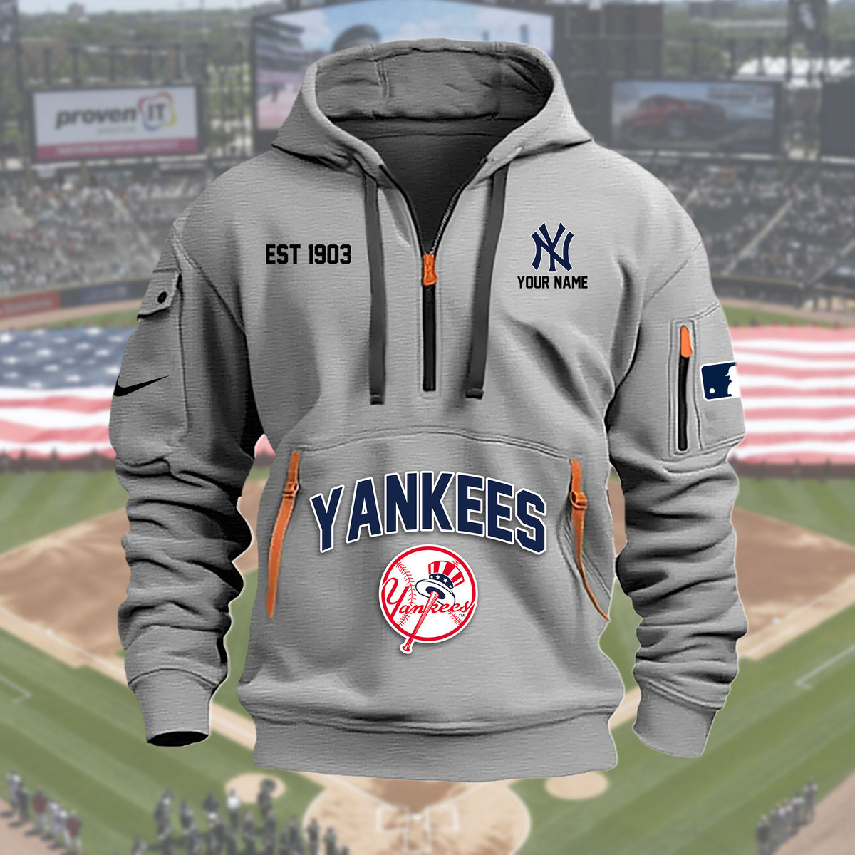 New York Yankees Heavy Hoodie - Famjoys New York Yankees Heavy Hoodie - Famjoys