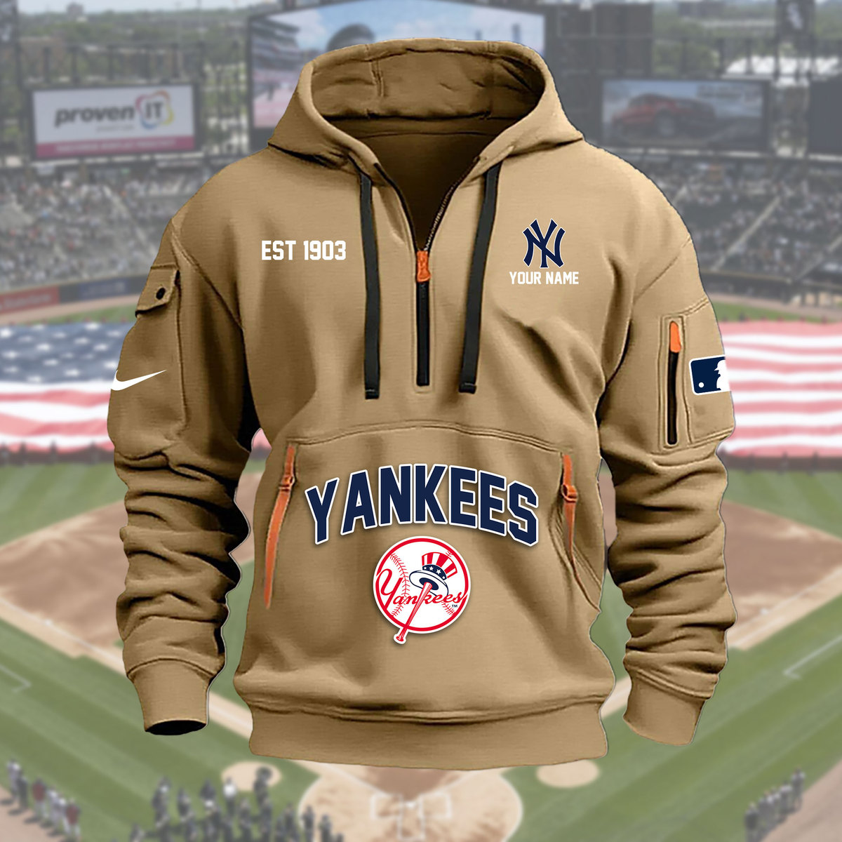 New York Yankees Heavy Hoodie - Famjoys New York Yankees Heavy Hoodie - Famjoys