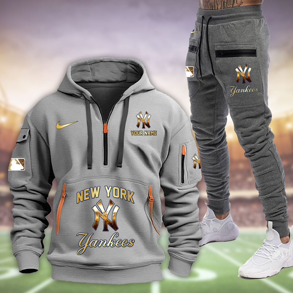 New York Yankees Heavy Hoodie Set - Famjoys New York Yankees Heavy Hoodie Set - Famjoys