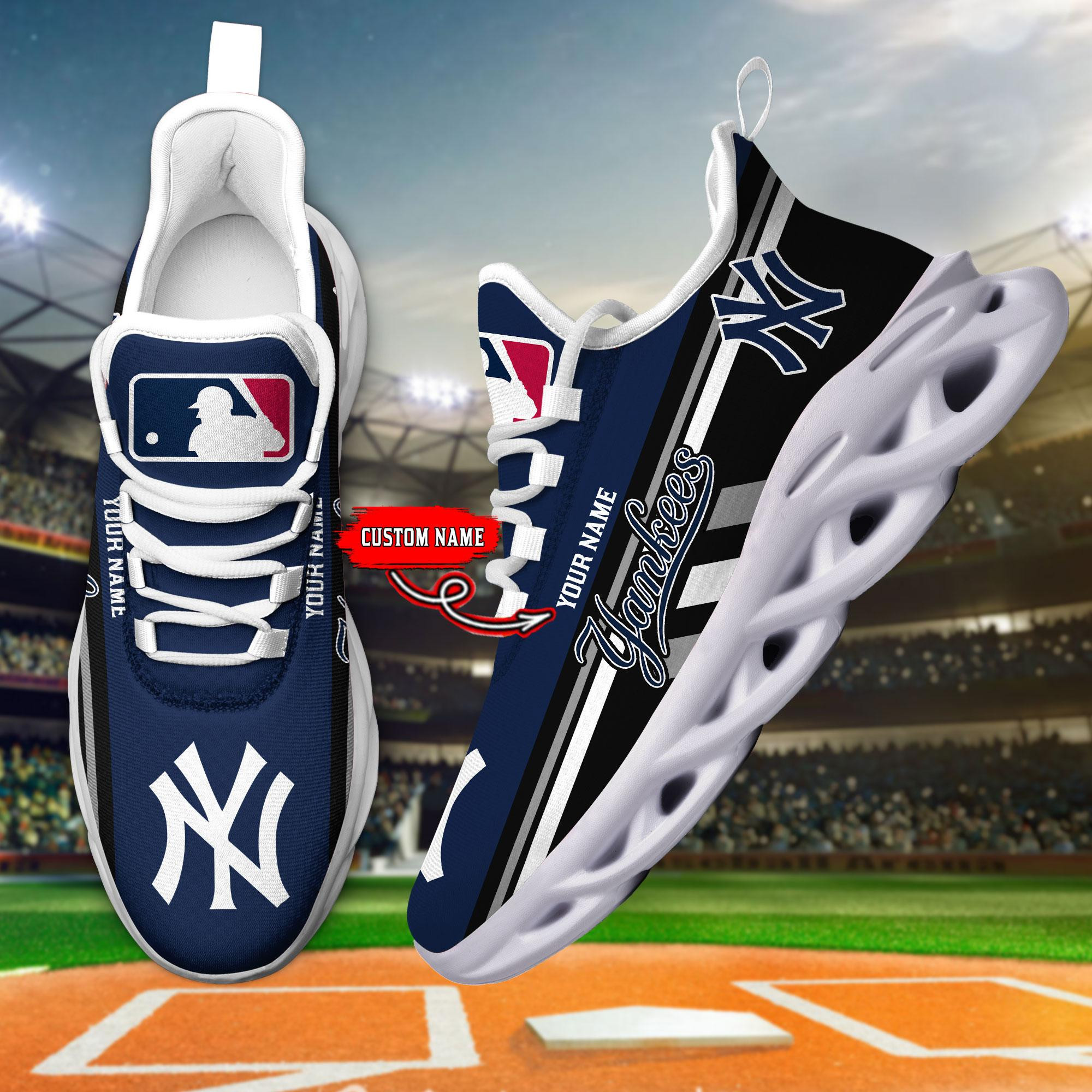 New York Yankees Max Soul Sneaker - Famjoys New York Yankees Max Soul Sneaker - Famjoys