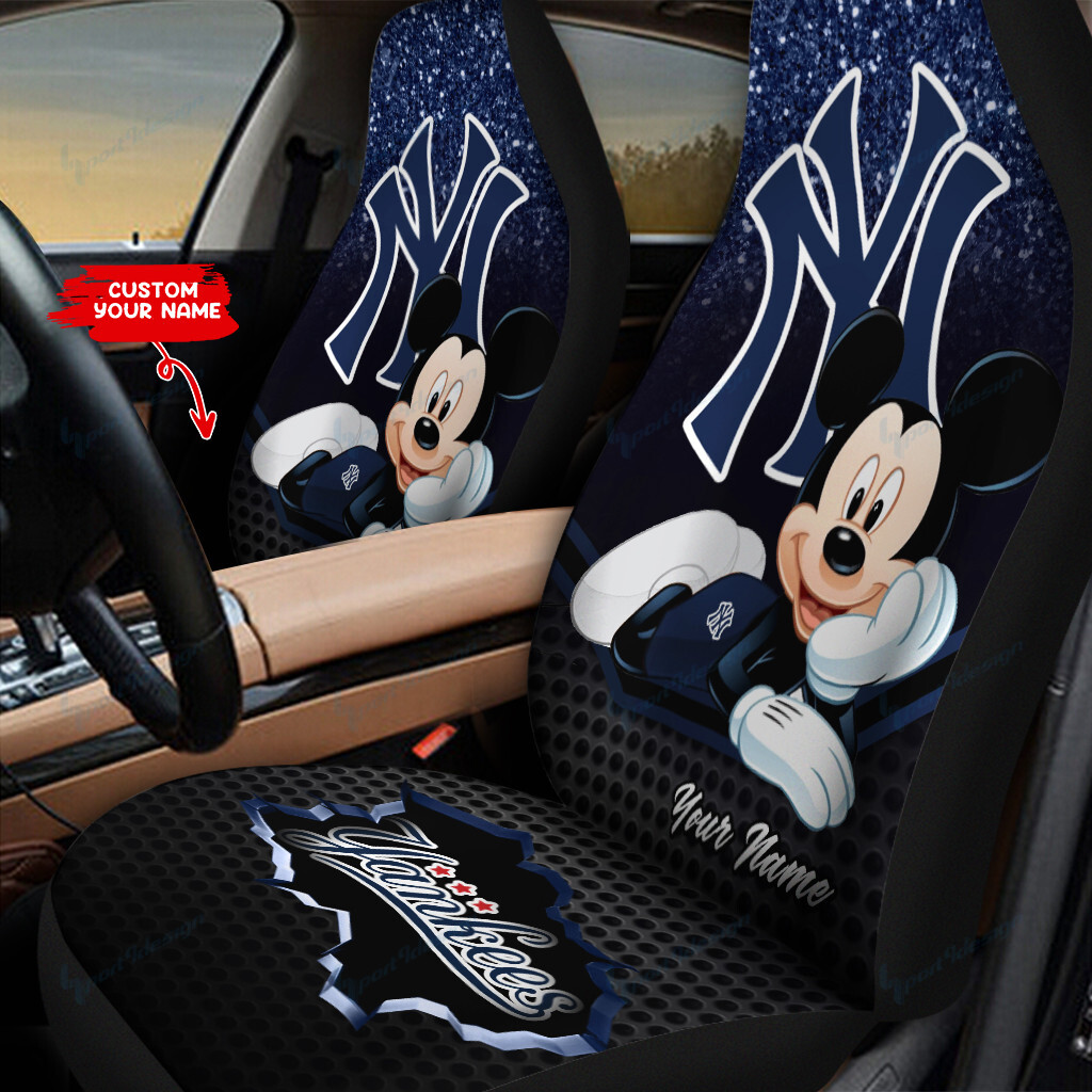 New York Yankees Personalized Car Seat Covers BG224 - Famjoys New York Yankees Personalized Car Seat Covers BG224 - Famjoys