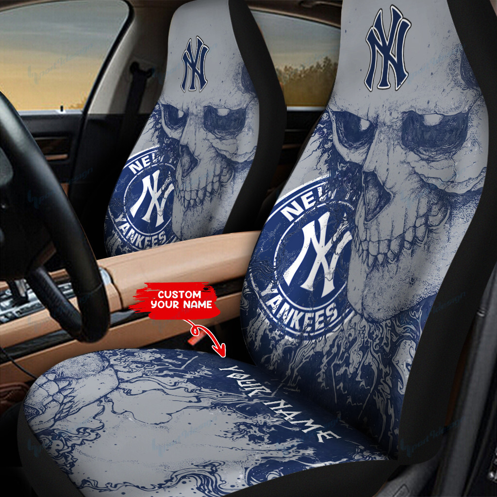 New York Yankees Personalized Car Seat Covers BG329 - Famjoys New York Yankees Personalized Car Seat Covers BG329 - Famjoys