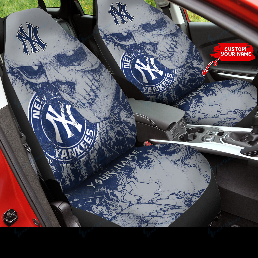 New York Yankees Personalized Car Seat Covers BG329 - Famjoys New York Yankees Personalized Car Seat Covers BG329 - Famjoys
