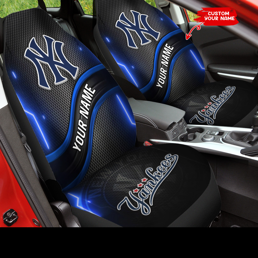New York Yankees Personalized Car Seat Covers BG477 - Famjoys New York Yankees Personalized Car Seat Covers BG477 - Famjoys